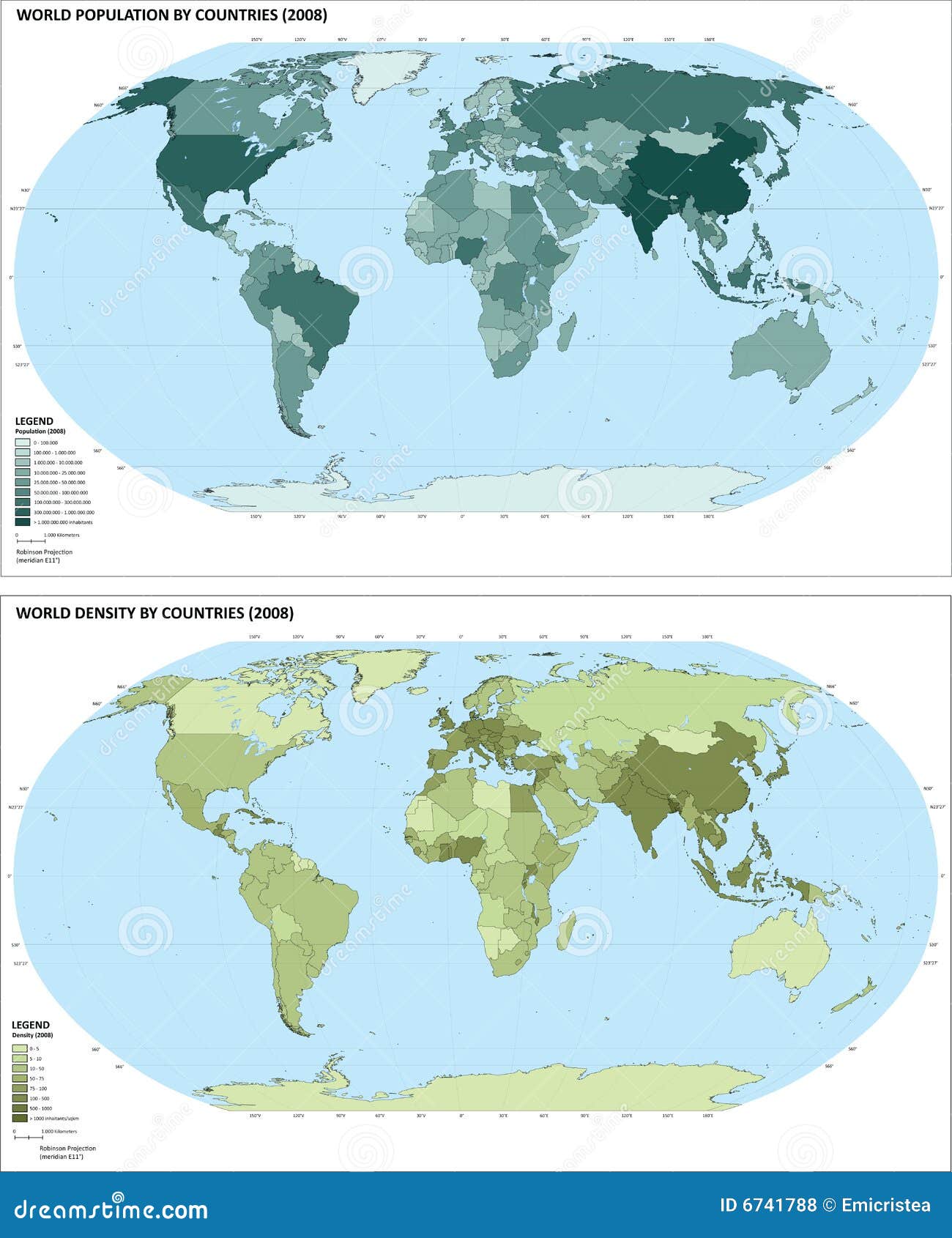 world population map ()