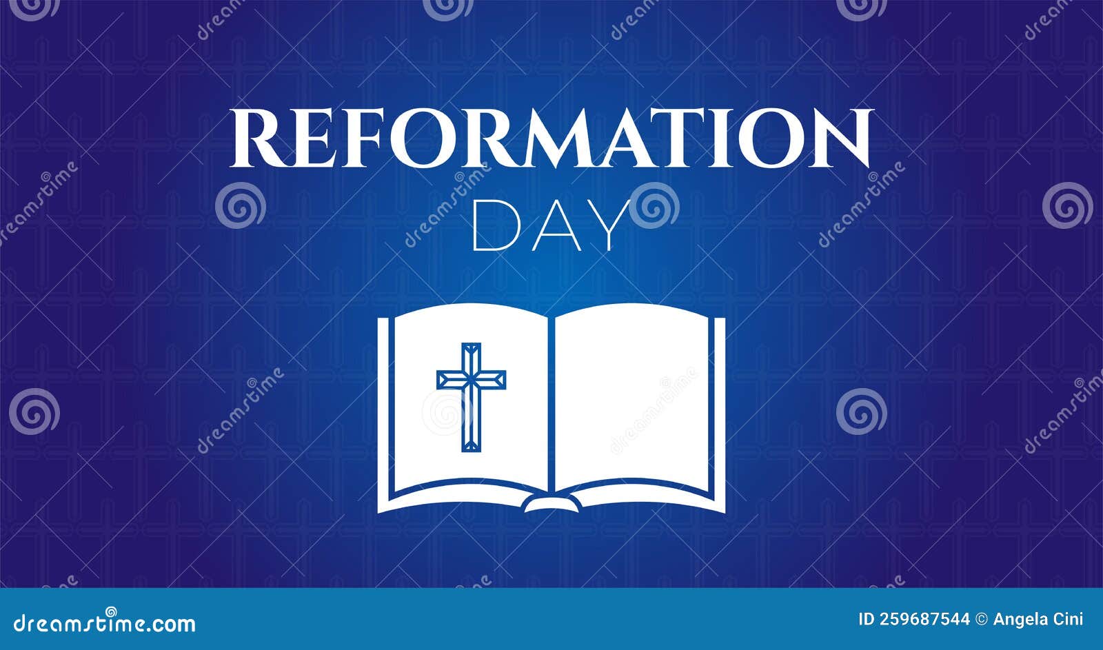 World Reformation Day Background Illustration Banner with Bible Stock