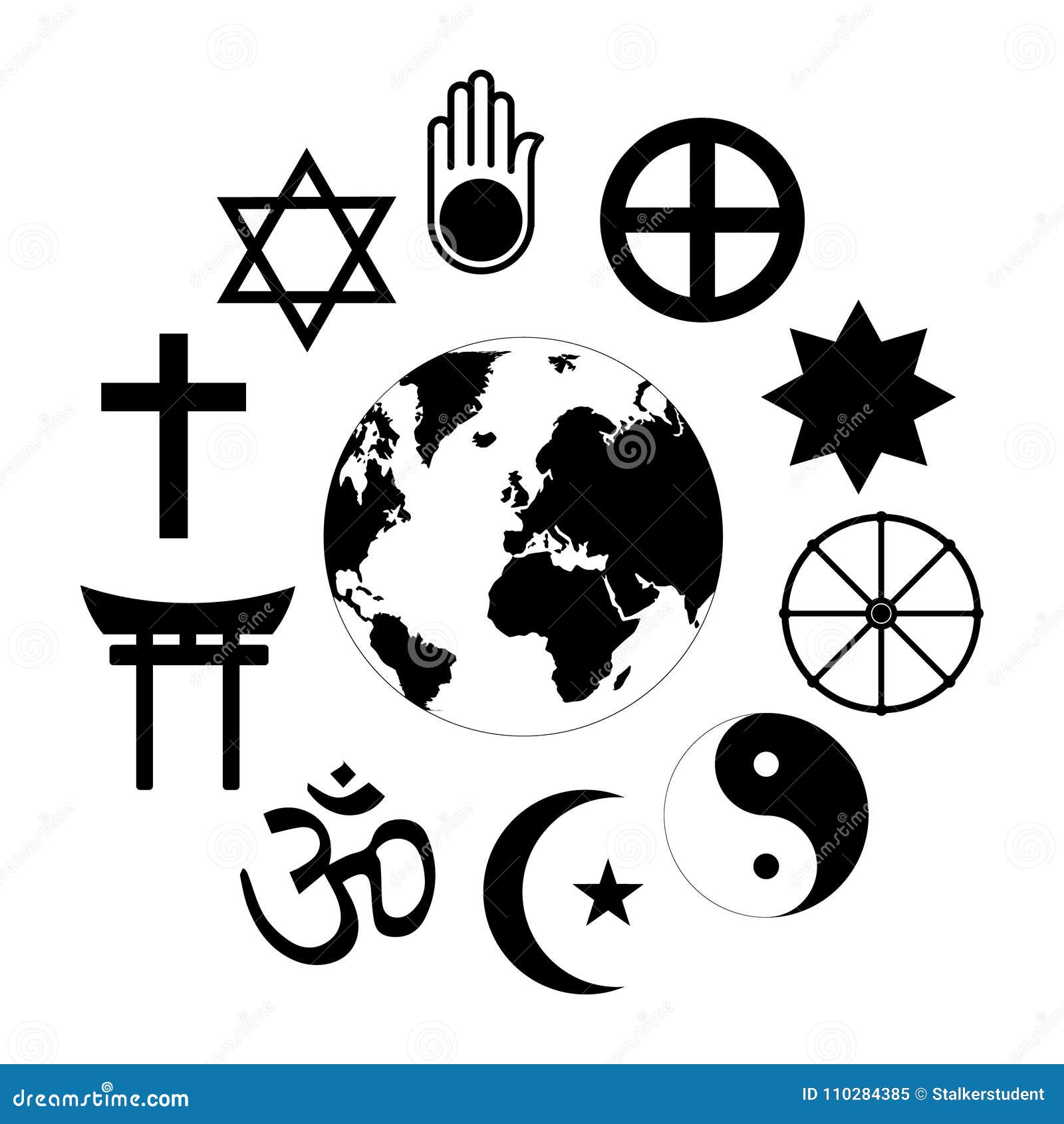 world religions planet earth flower world religions - flower icon made of religious s and planet earth in center.