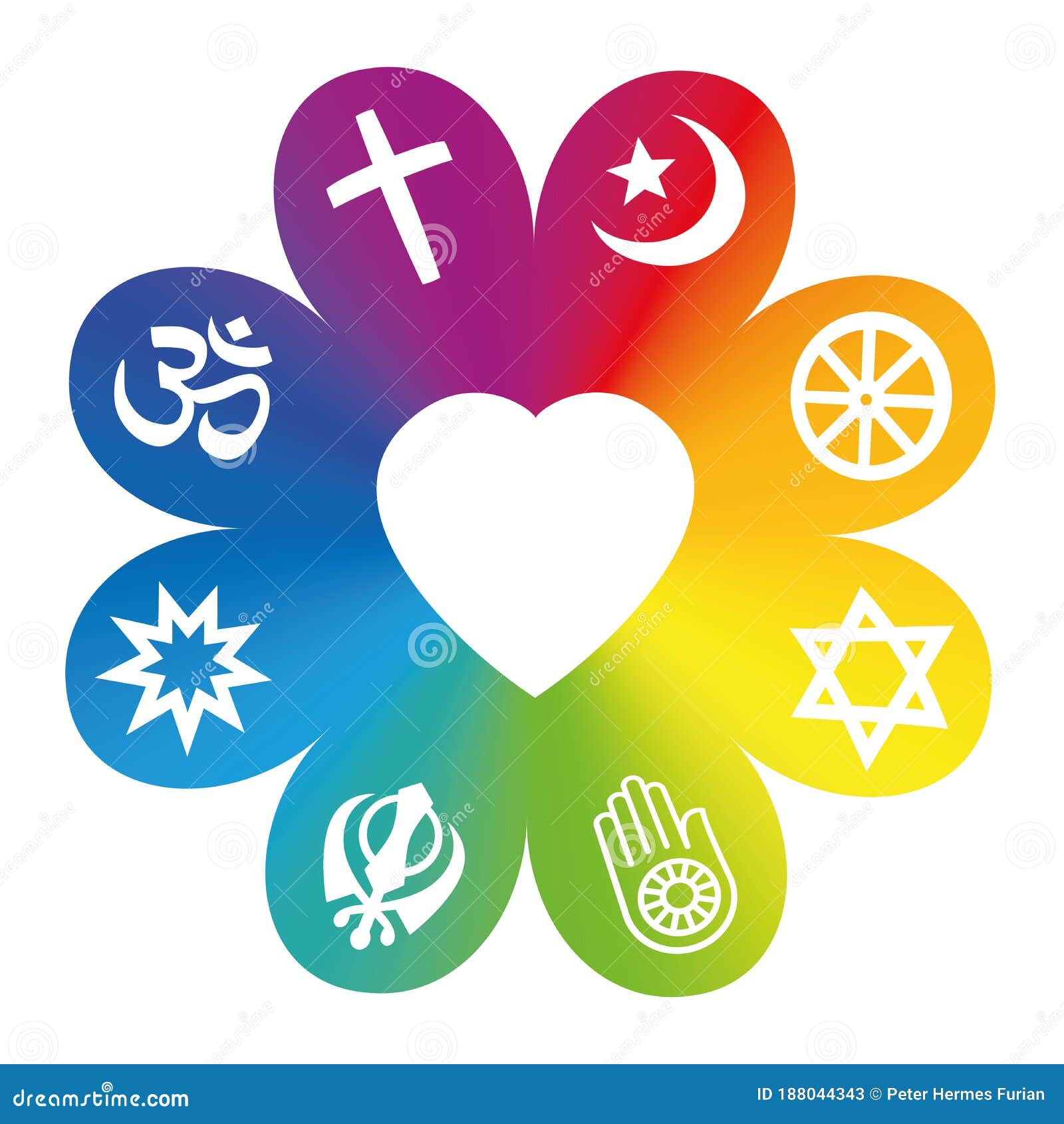 world religions s rainbow colored flower love 