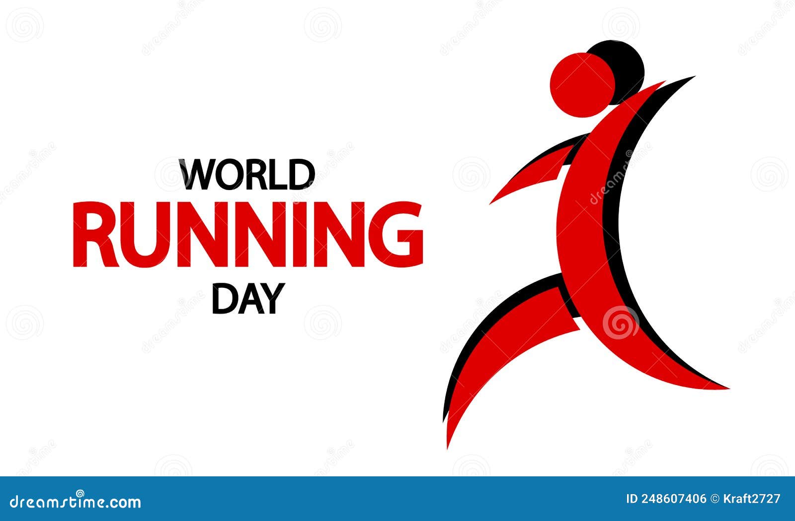 World Running Day Runner Logo Stock Vector - Illustration of abstract ...