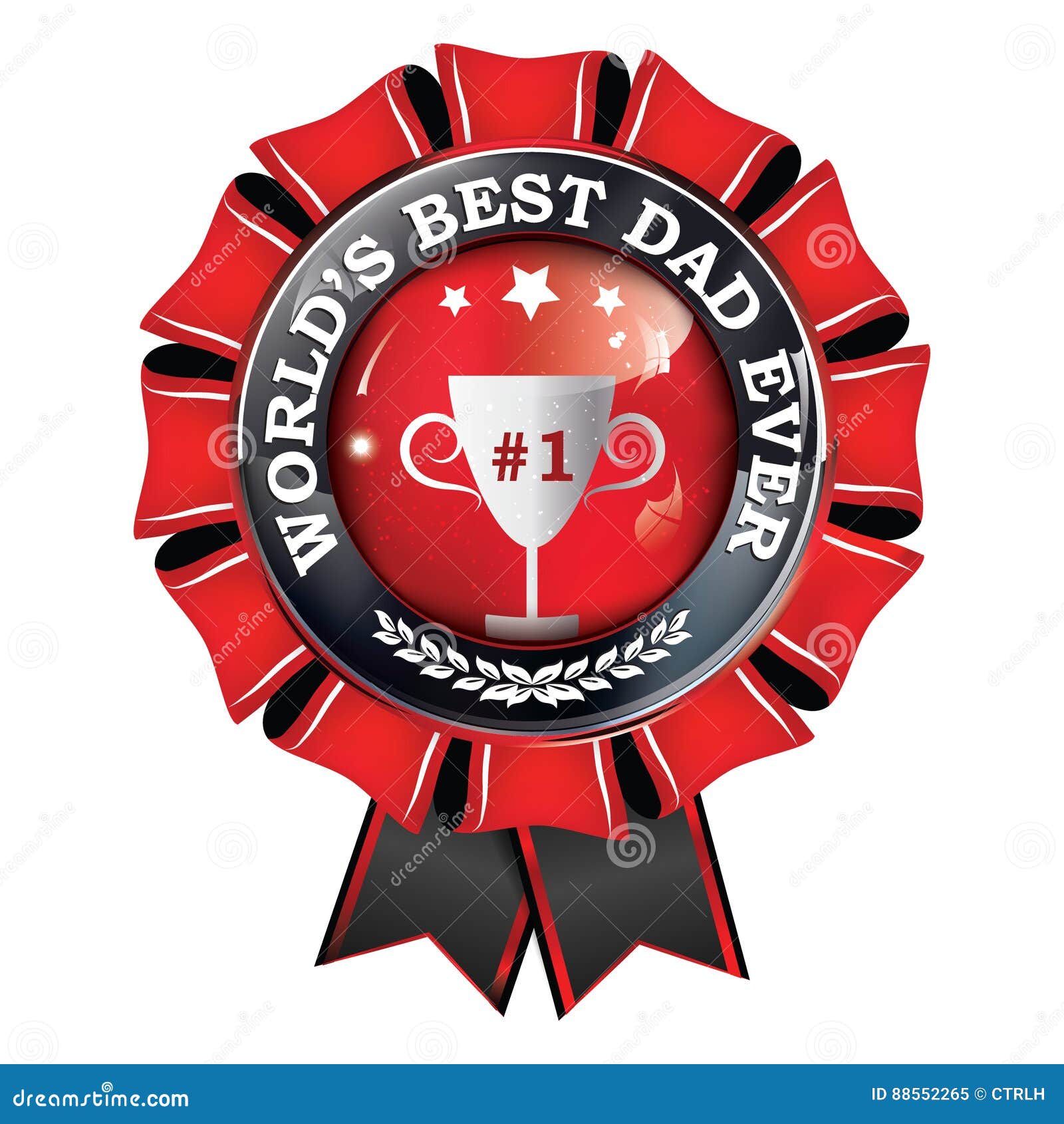world s best dad ever printable award ribbon stock vector illustration of world print 88552265