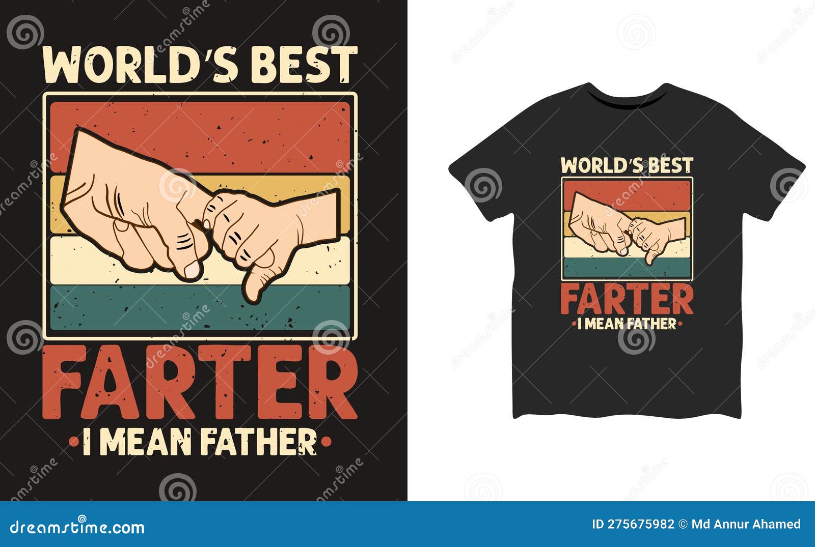 world's best farter i mean father retro vintage father's day t-shirt 