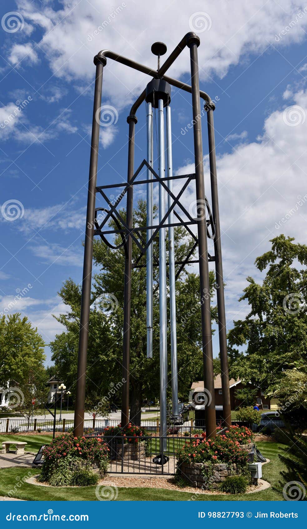 World`s Largest Wind Chime editorial stock photo. Image of located