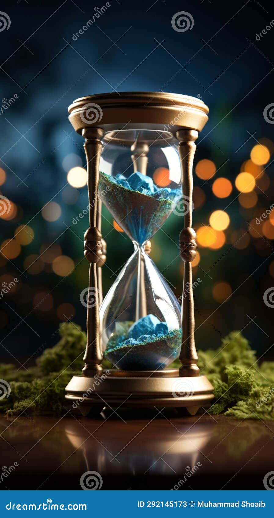 world's timer hourglass with earth signifies the pressing global warming challenge