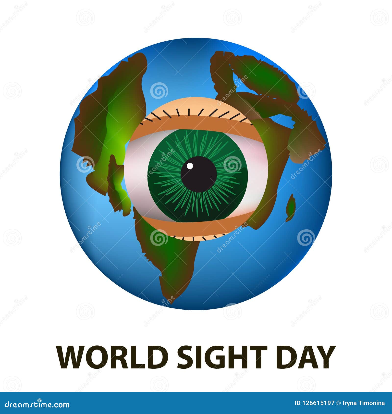 World Sight Day. October 11. Earth. Eye Anatomical Structure
