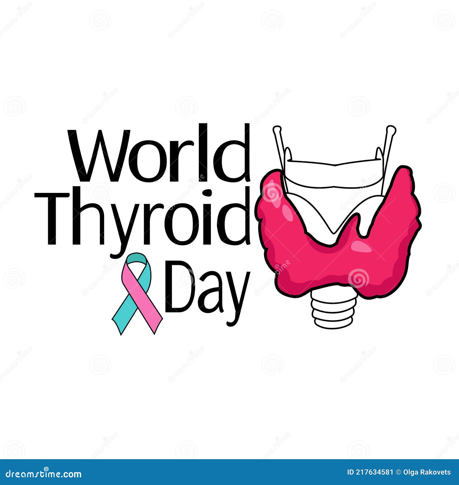 World Thyroid Day, Schematic Representation of the Thyroid Gland and