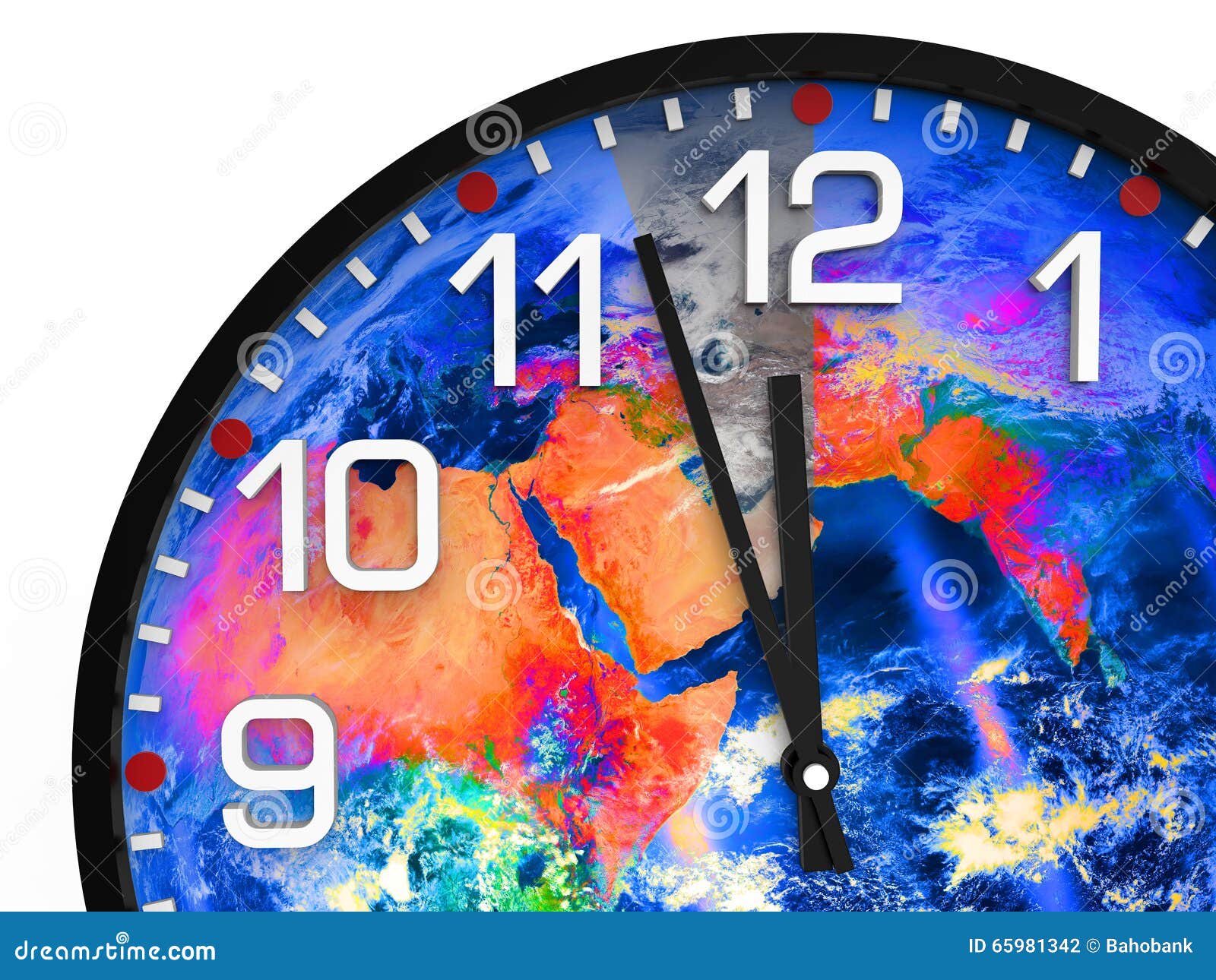 World time doomsday 23.57 hrs / Elements of this image furnished by NASA. World time doomsday 23.57 hrs., Just three minutes End of the World. Elements of this image furnished by NASA