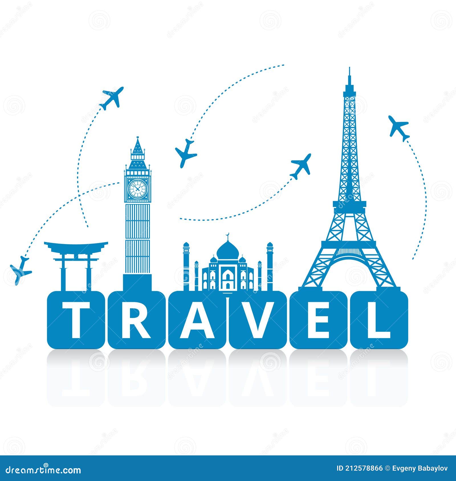 World Travel and Tourism Season - Concept Vector Stock Vector ...