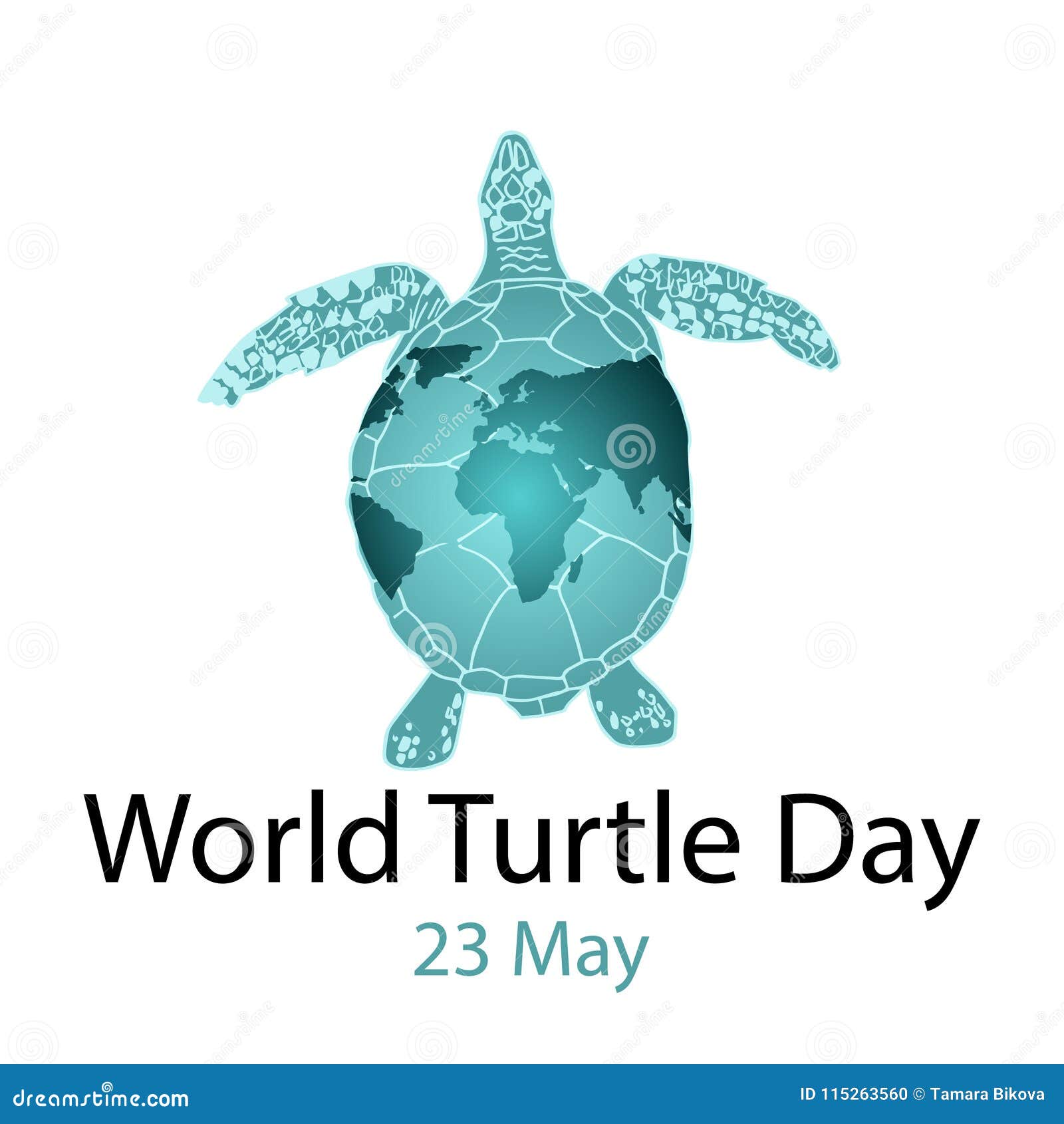 World Turtle Day Concept Stock Illustration Illustration Of Abstract