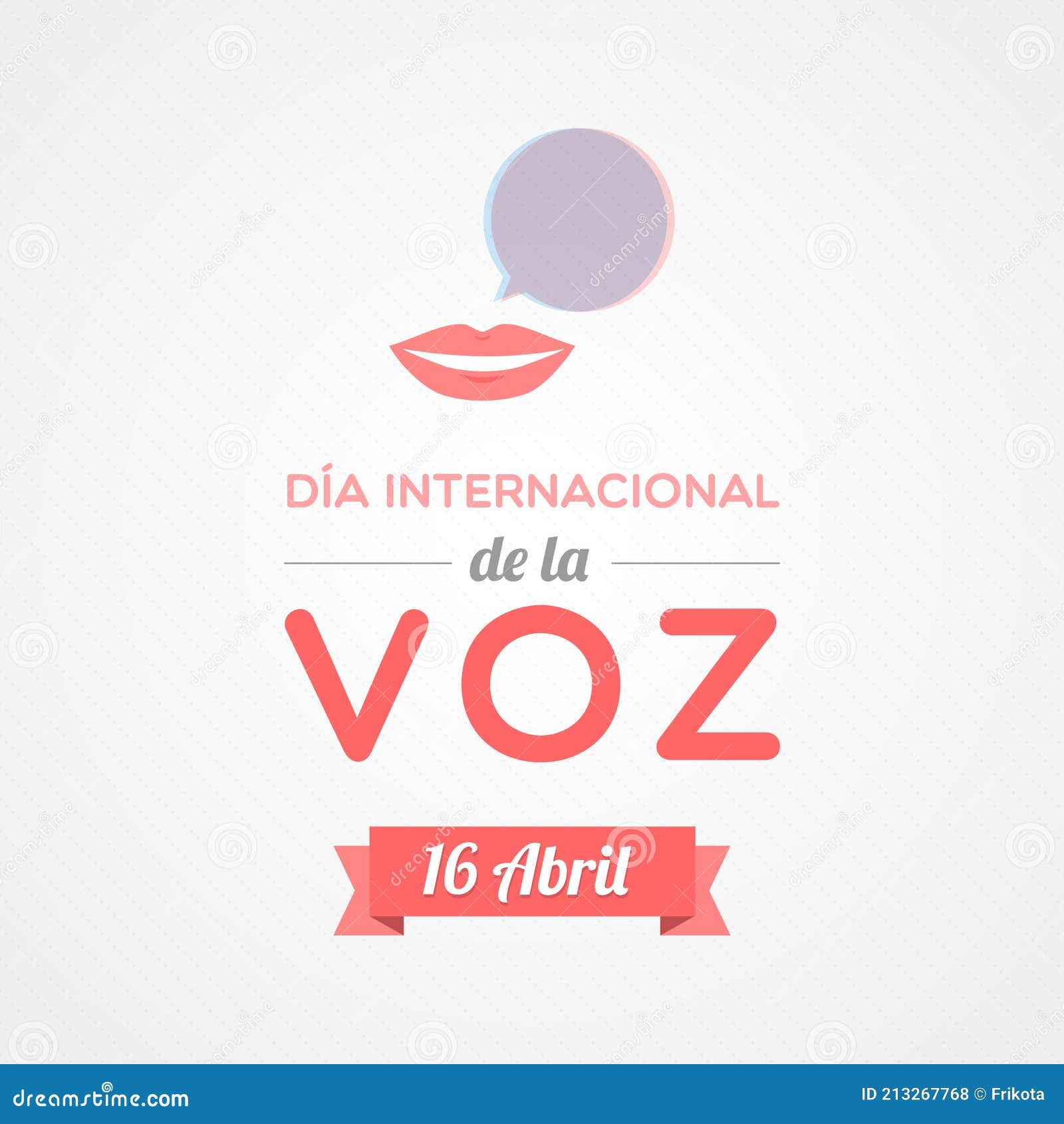 world voice day in spanish. april 16. dia internacional de la voz.  , flat 