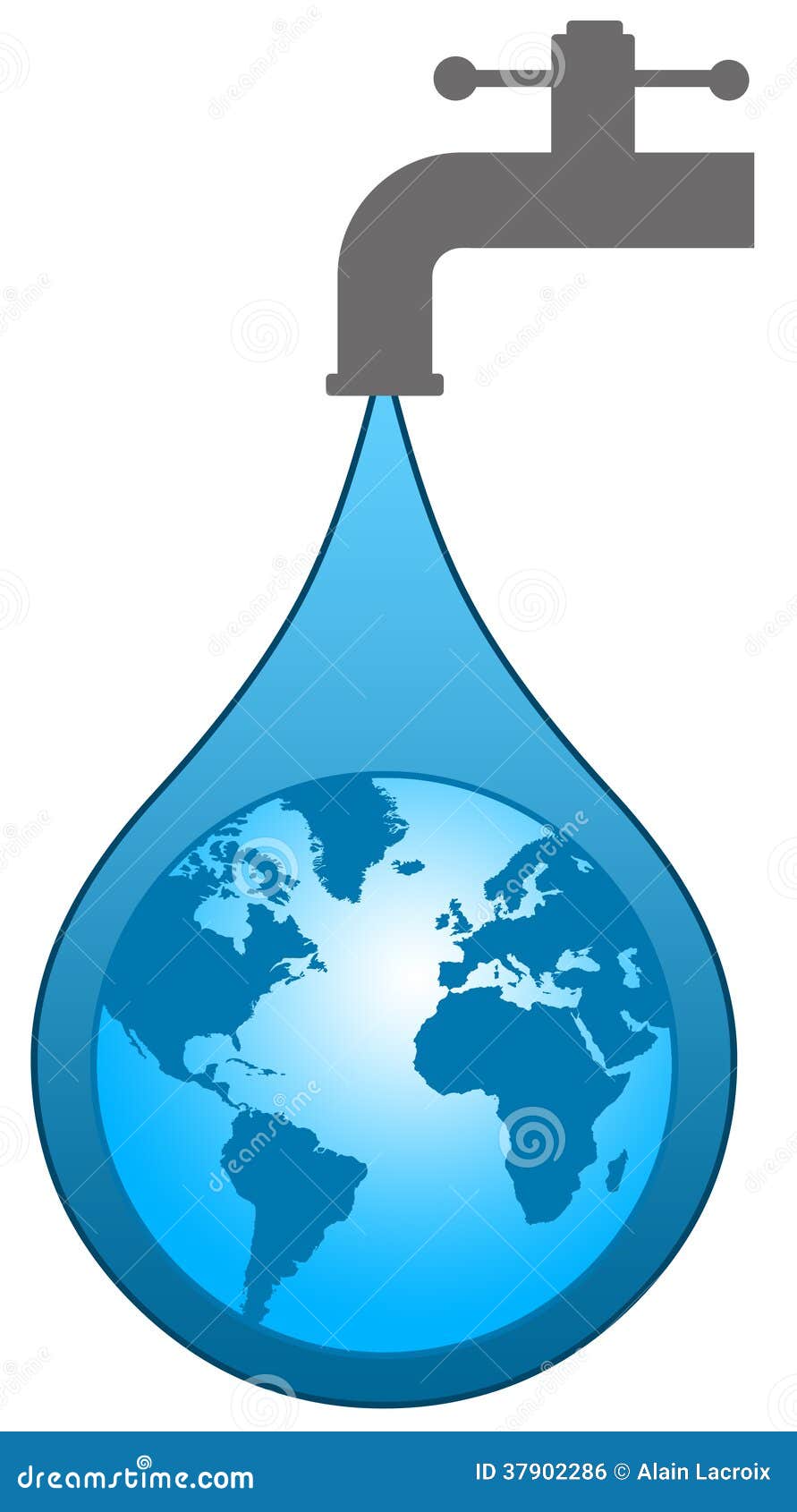 World water stock illustration. Illustration of drip 37902286