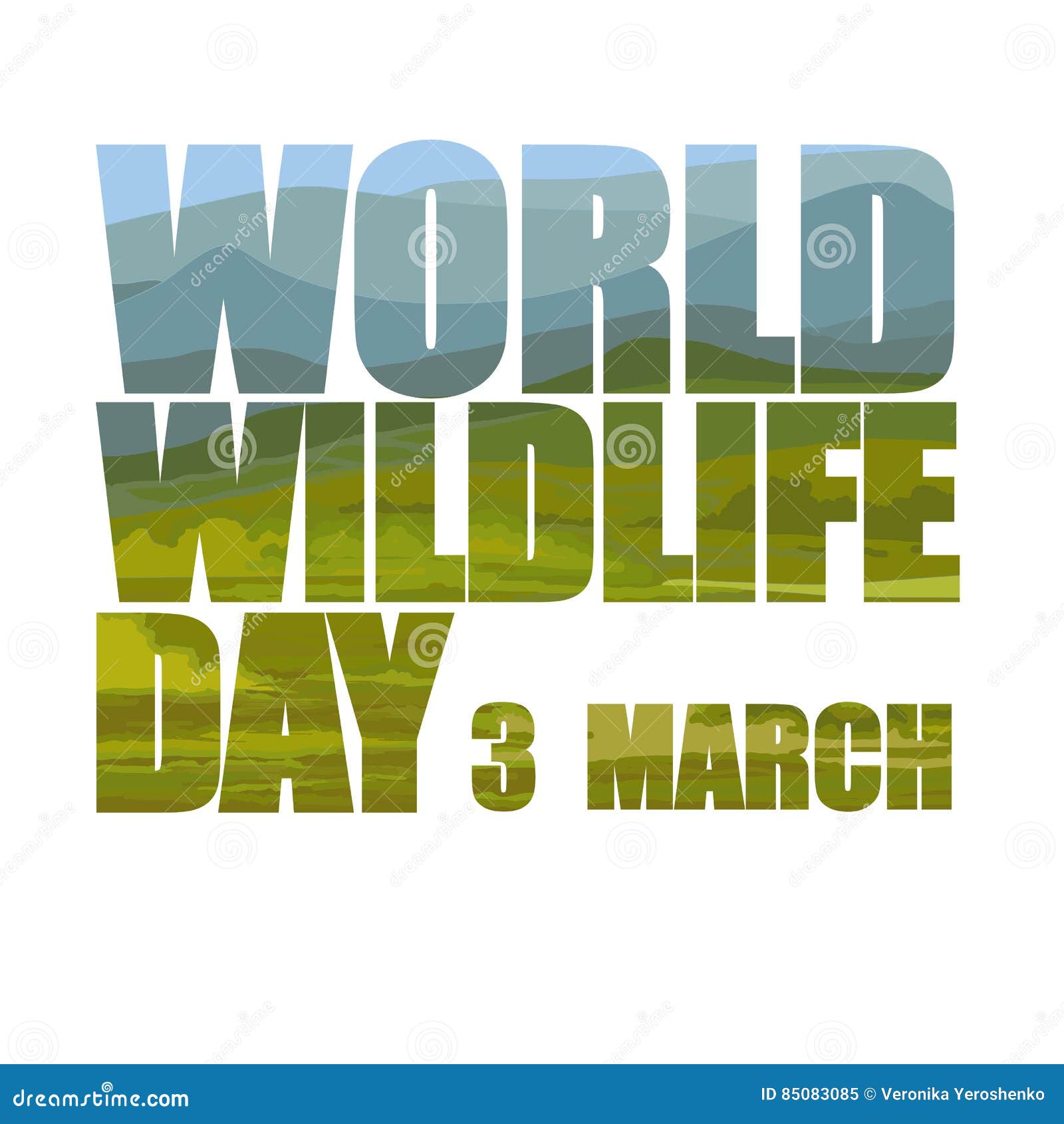 World wildlife day. stock vector. Illustration of animal - 85083085