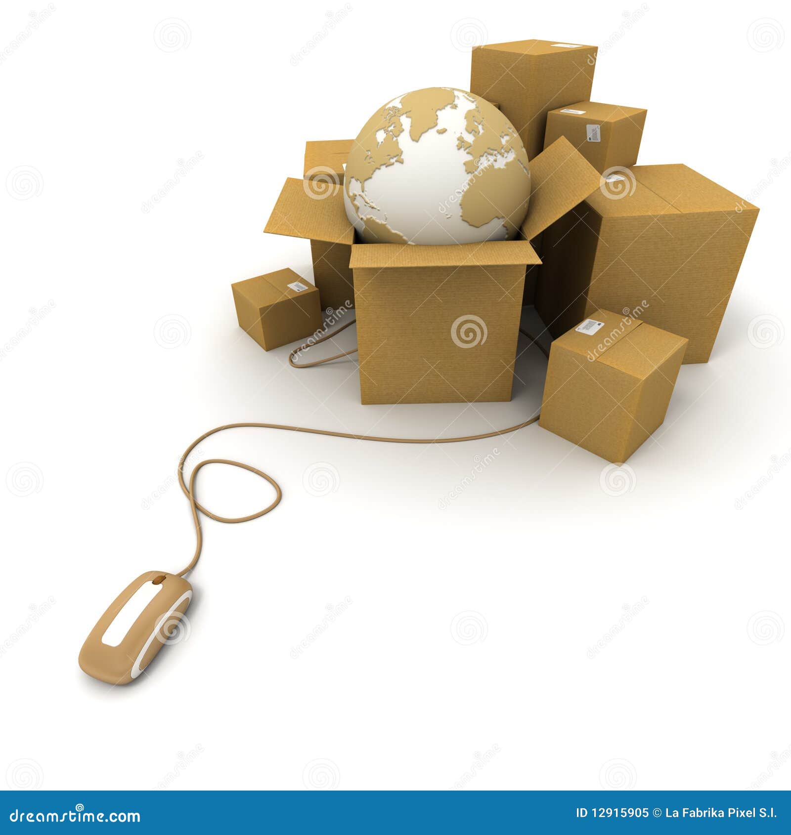 Worldwide online shipping stock illustration. Illustration of