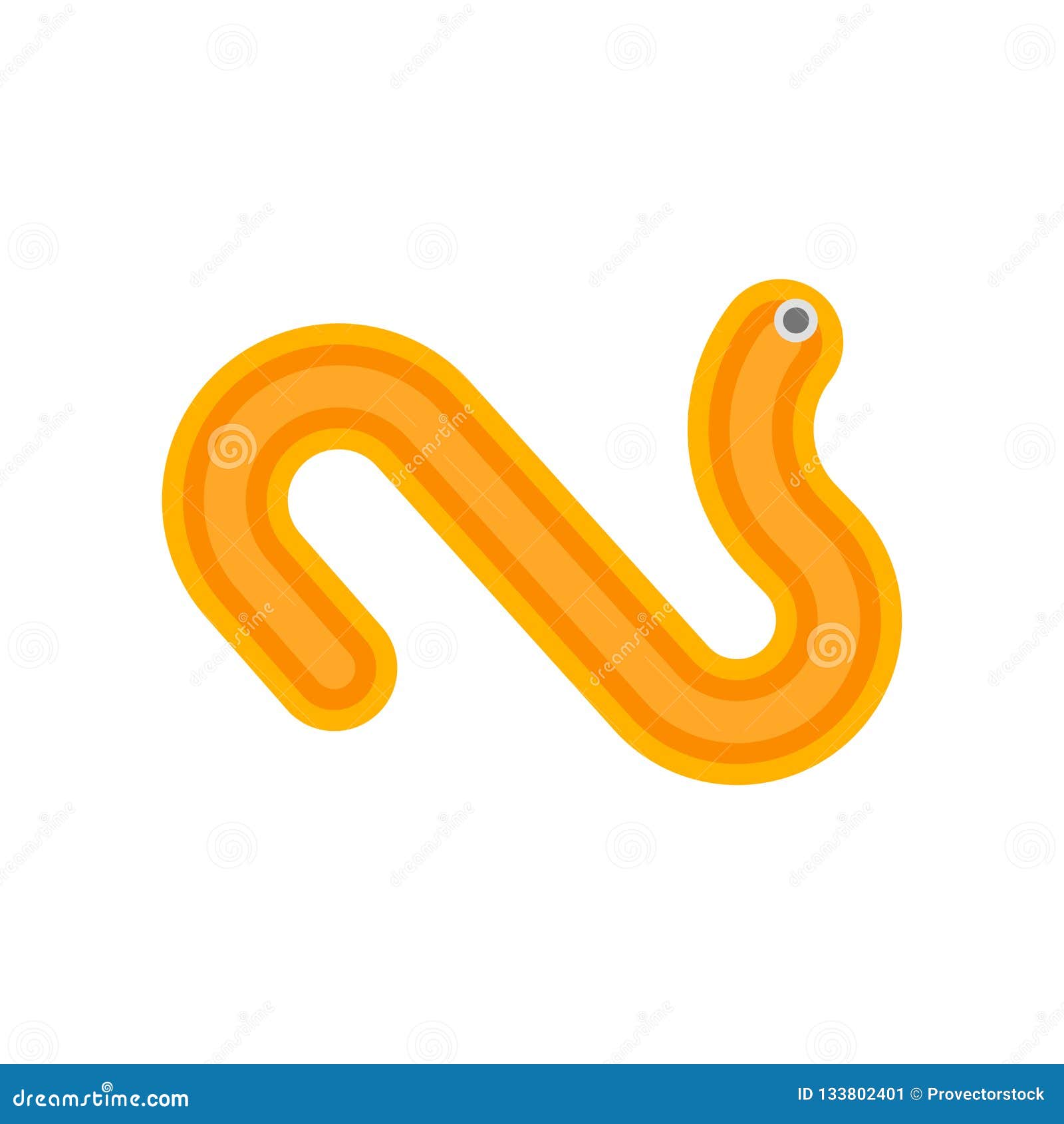 Worm Icon Vector Sign and Symbol Isolated on White Background Stock