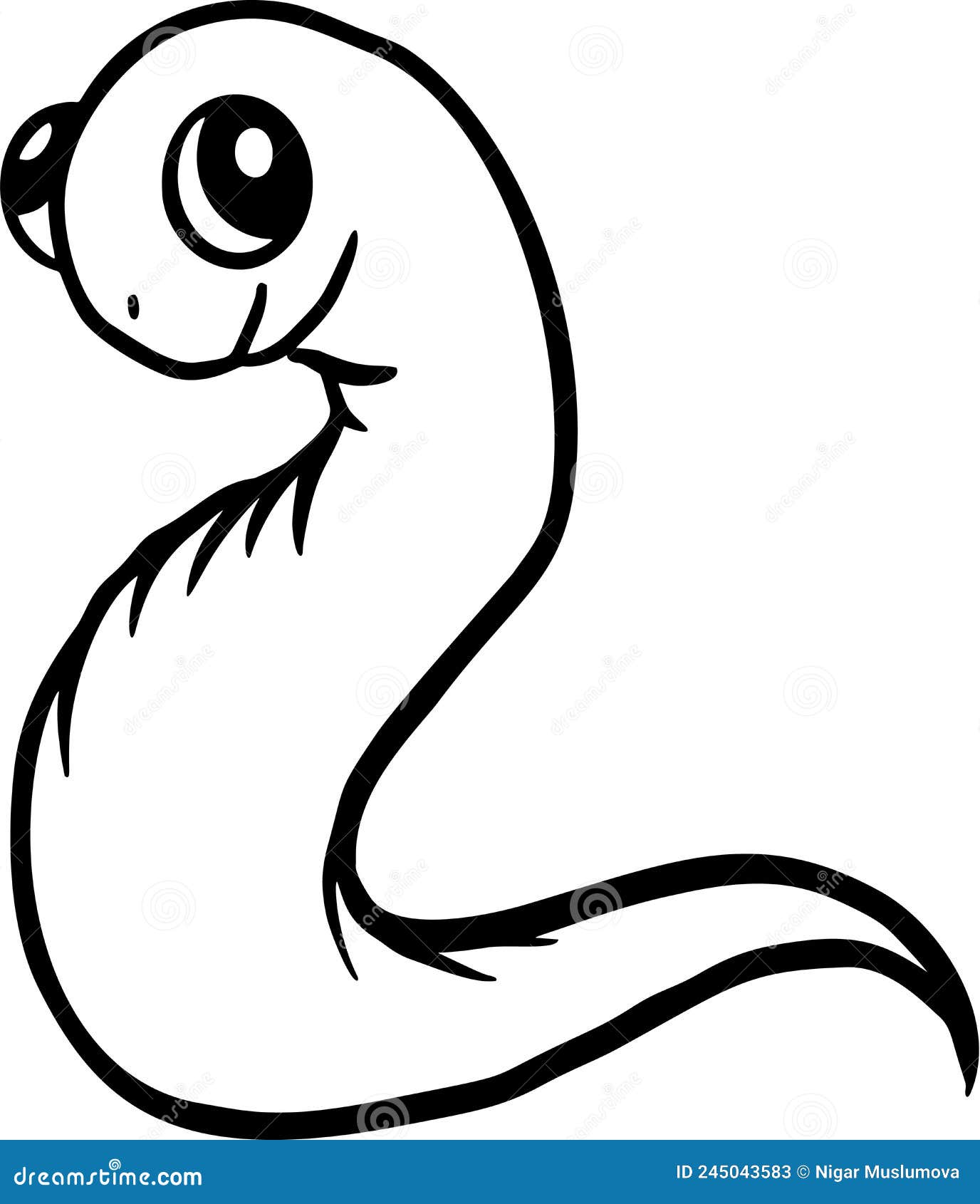 worm, snake, cartoon, hand draw   art