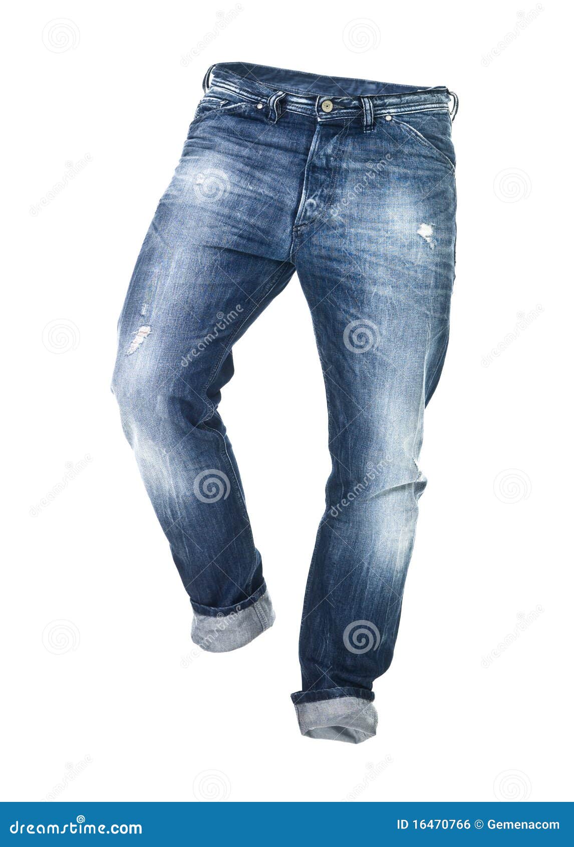 Worn blue jeans isolated stock photo. Image of comfortable - 16470766