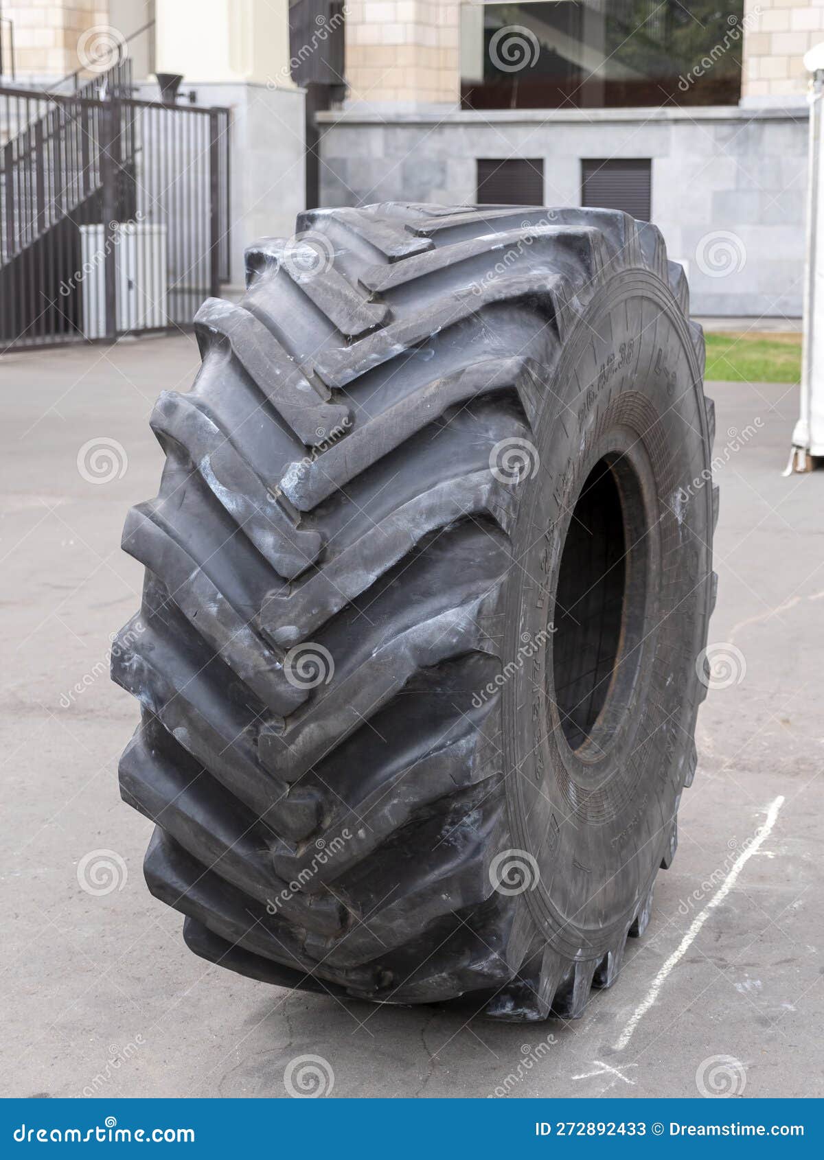 A Worn Car Tire is Environmental Pollution Ecological Problems Stock