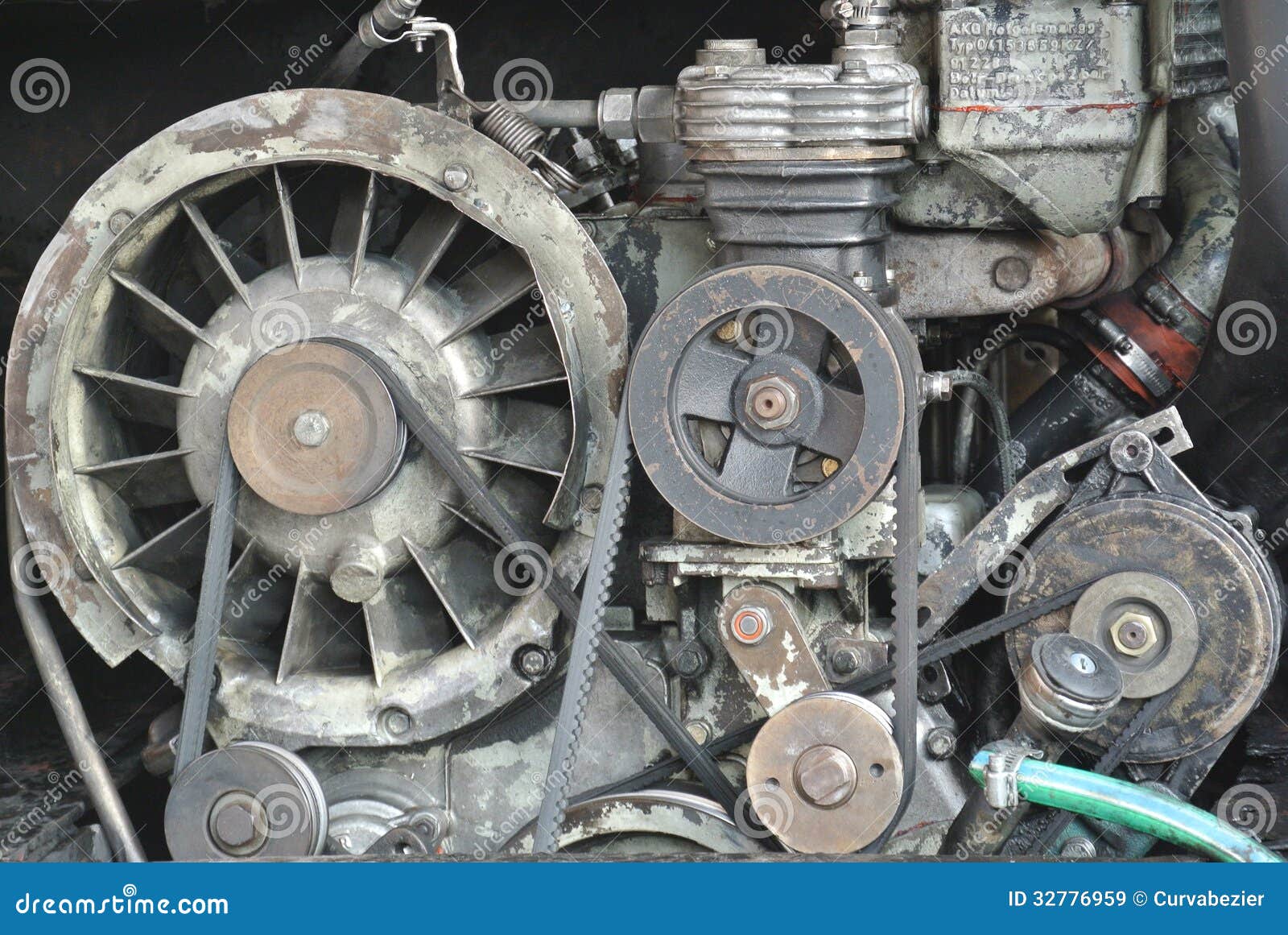 Worn Uto Car Engine Valves Being Serviced At Garage Stock Photo