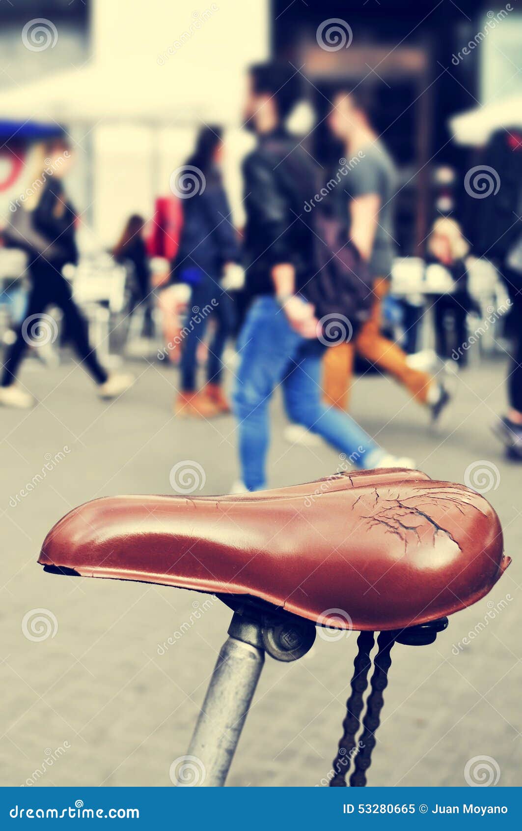 worn-out bicycle in barcelona, spain, with a filtered effect