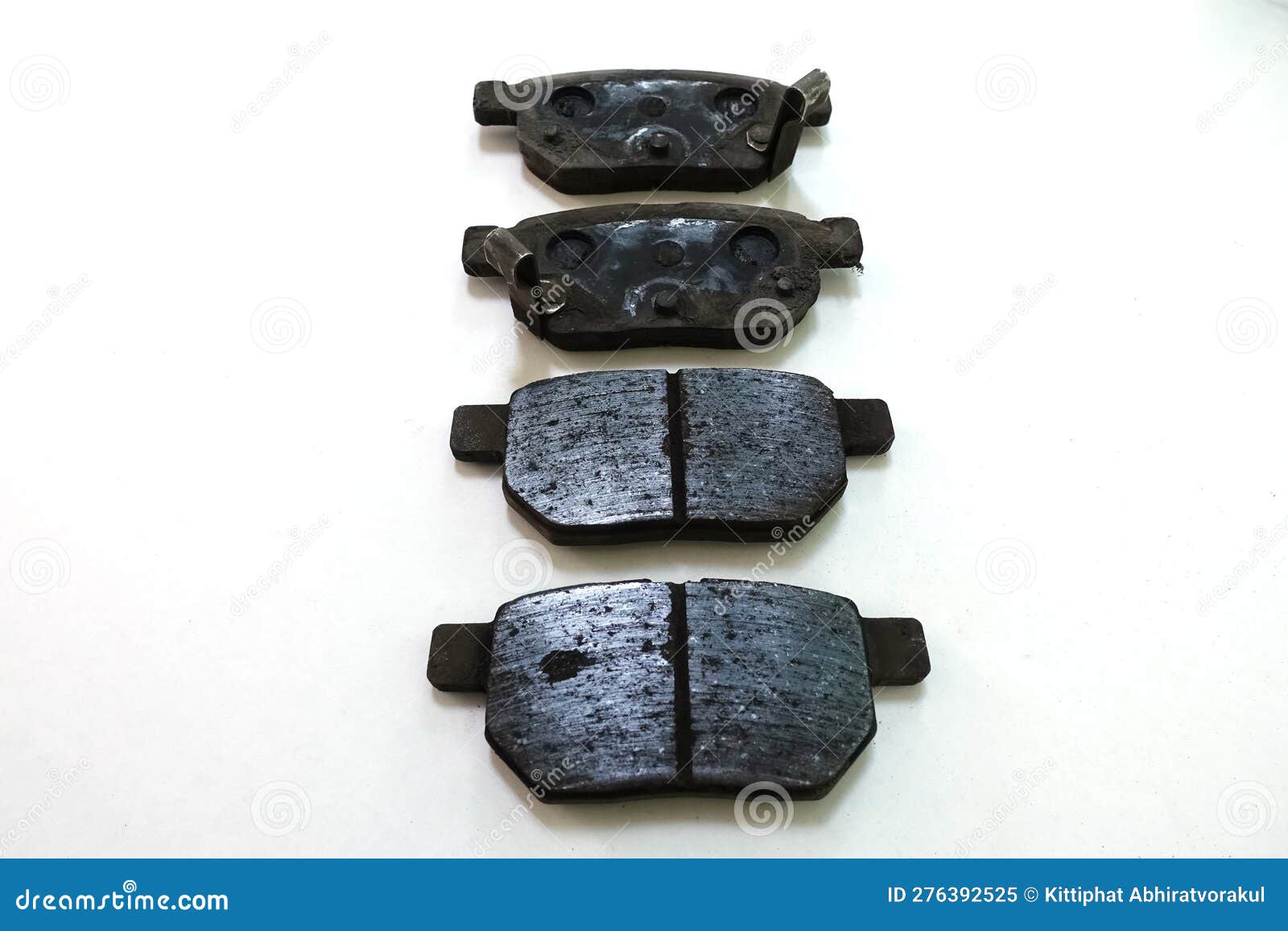 Worn Out Brake Pad or Brake Shoes Stock Image Image of black