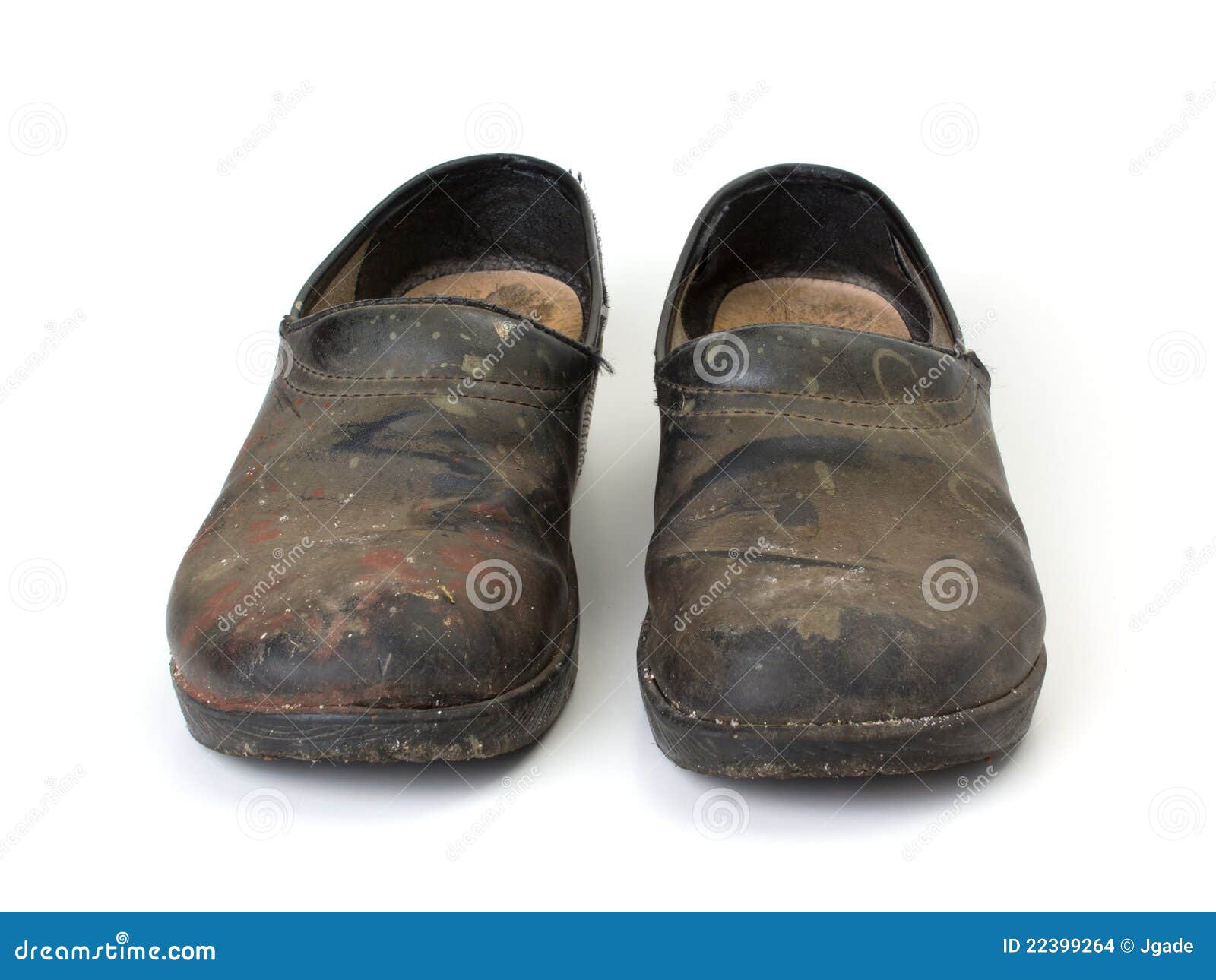 Worn out clogs stock photo. Image of wear, black, stains - 22399264