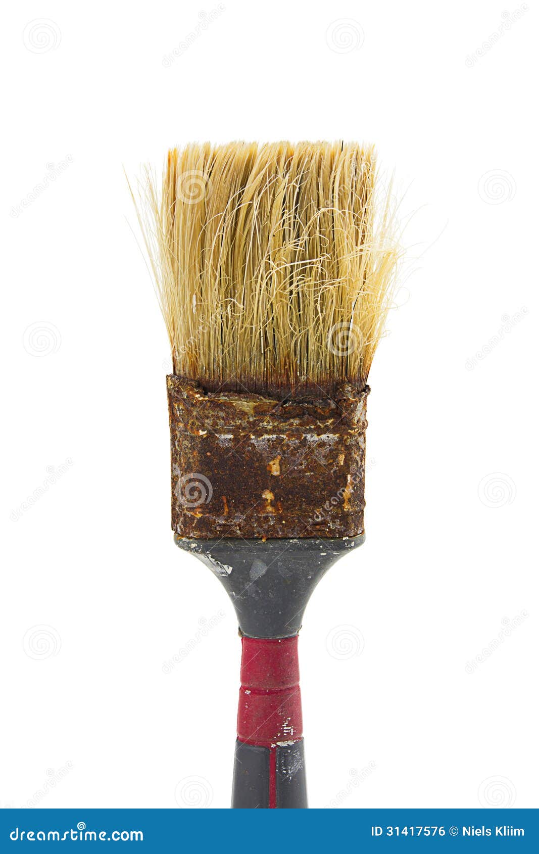 Worn and rusty paint brush stock photo. Image of background 31417576