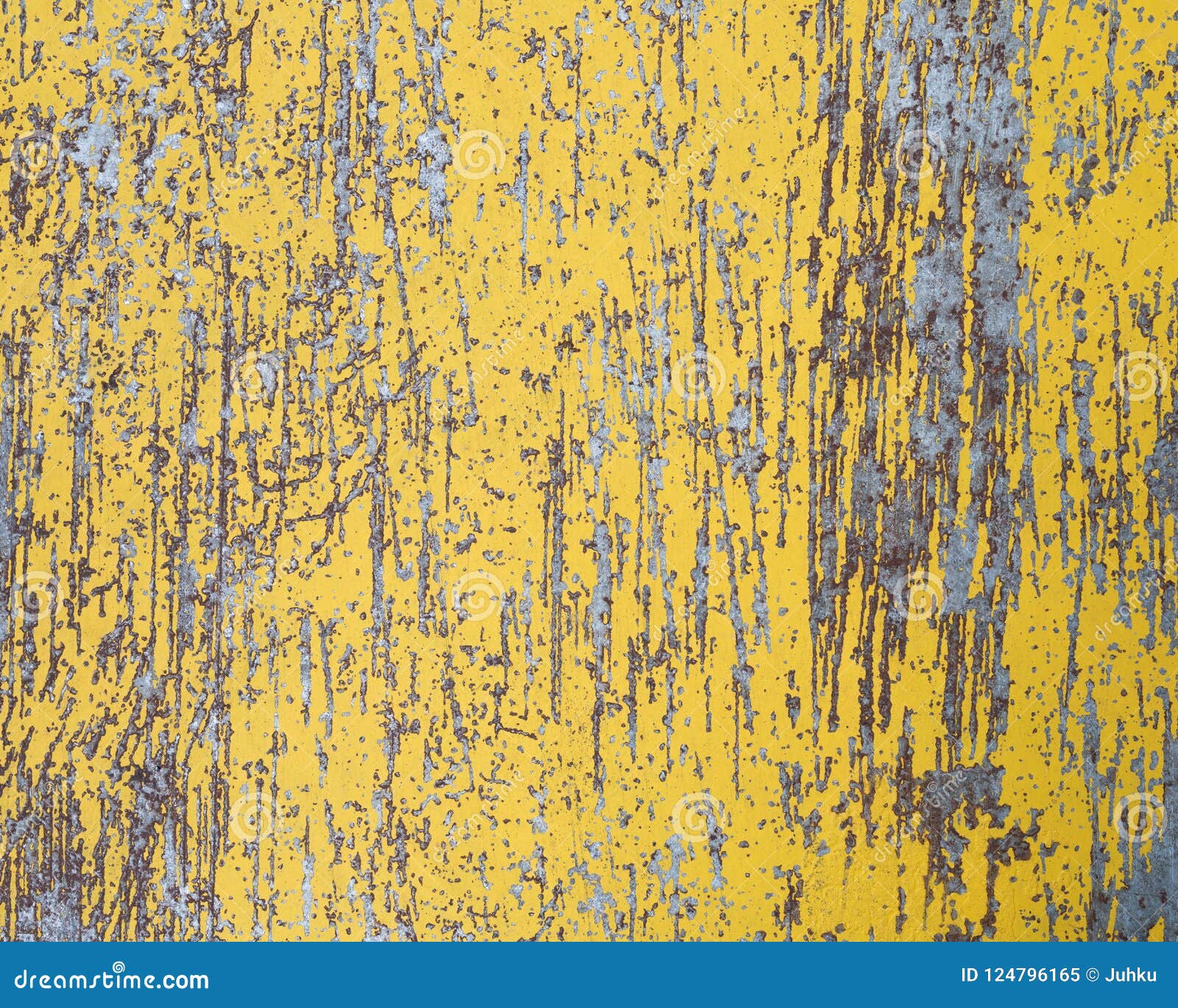 Worn Yellow Paint on Metal Sheet Texture Stock Image Image of decay