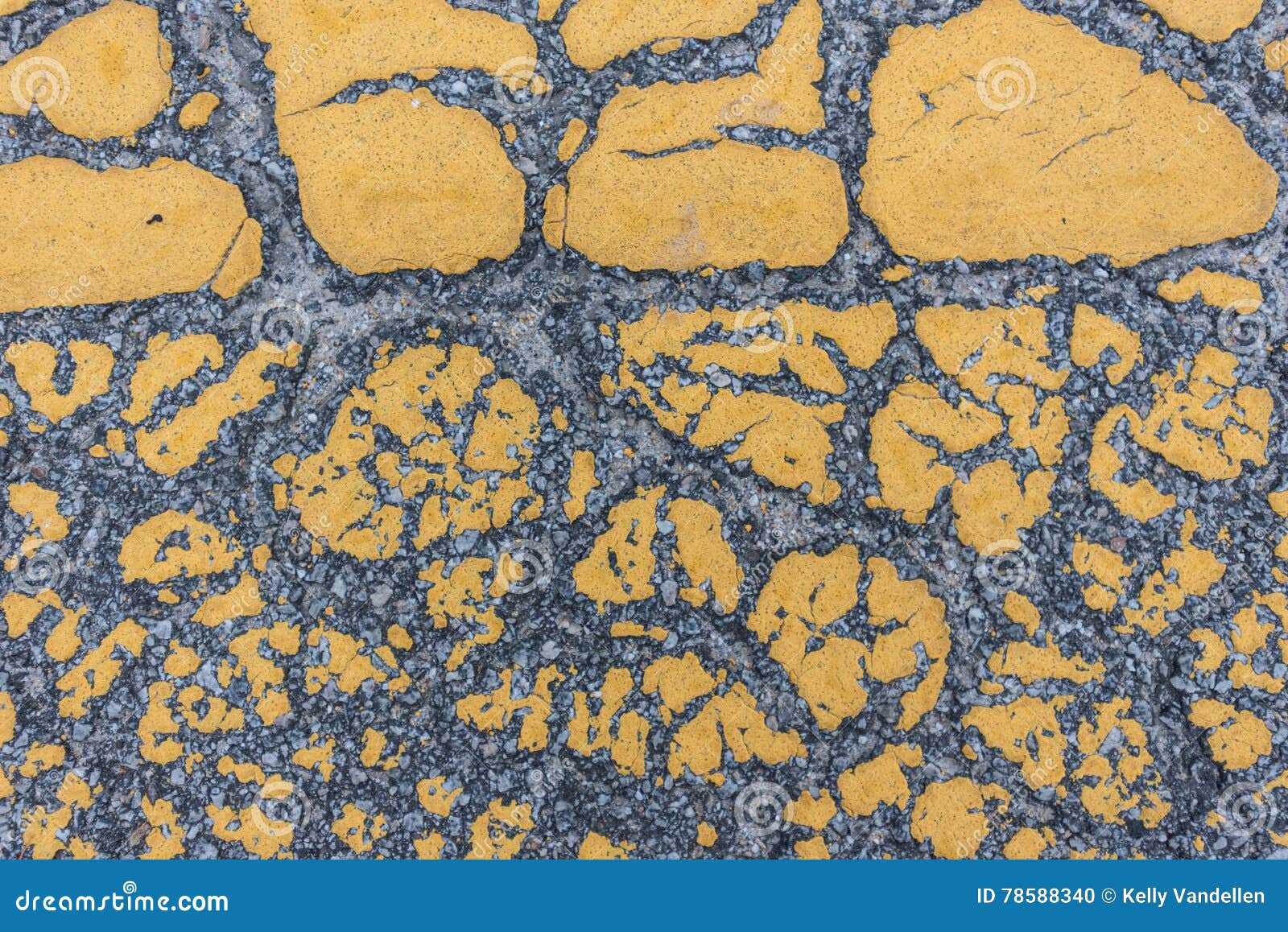 Worn Yellow Paint on Road stock photo. Image of paint 78588340