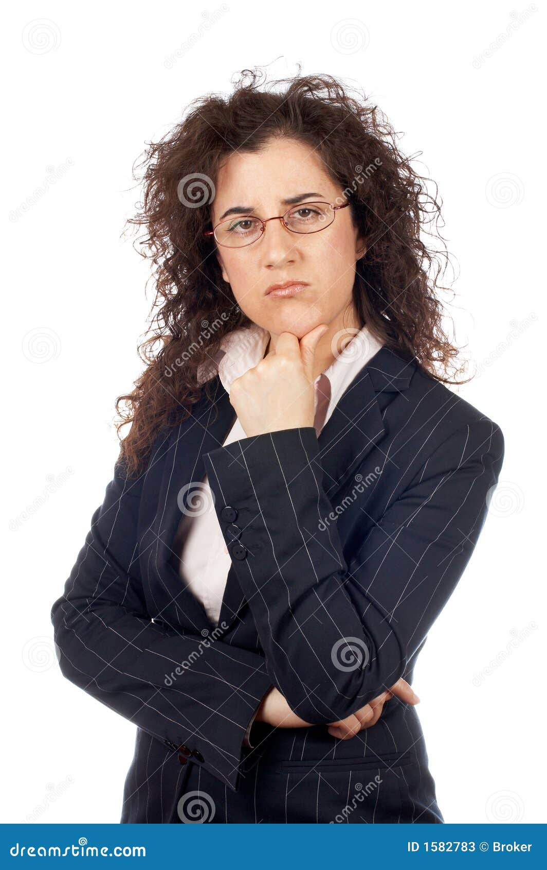 Worried Business Woman Stock Image Image Of Beauty Model 1582783