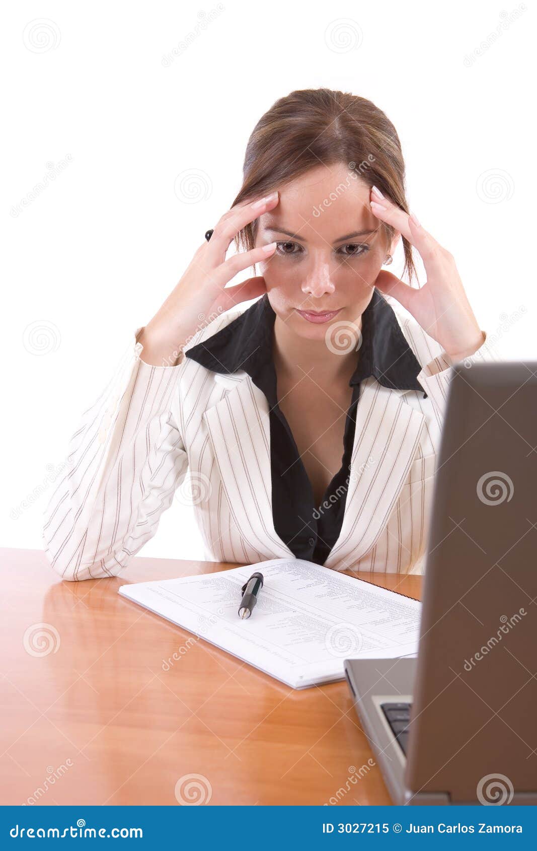 Worried Business Woman Stock Image Image Of Discussing 3027215