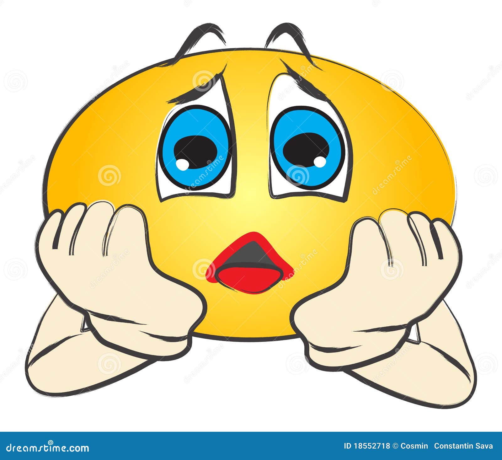 smiley worried look clipart