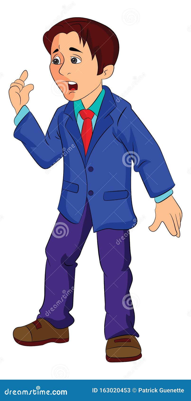 Worried Man, illustration stock vector. Illustration of worry - 163020453