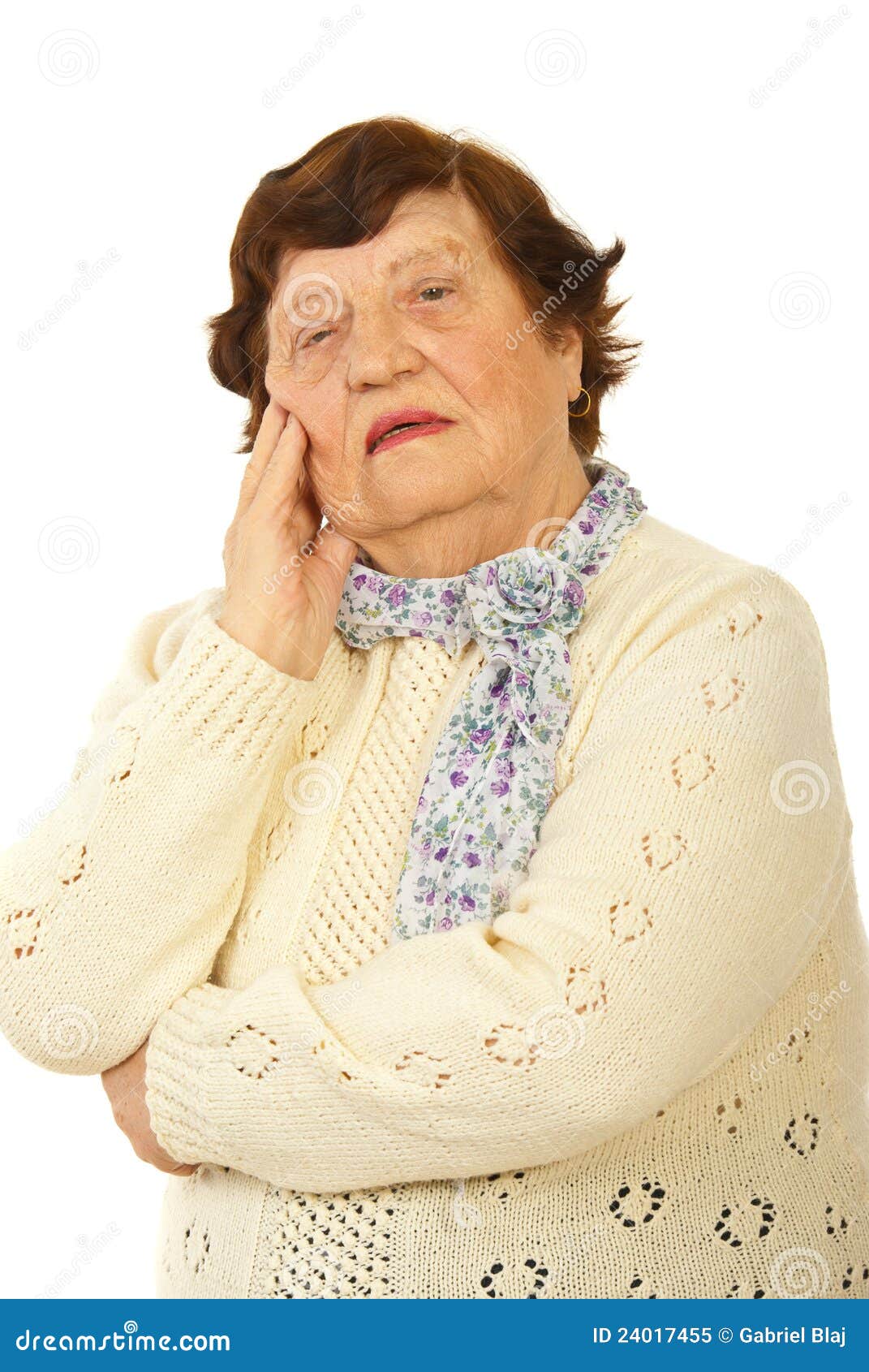 Worried senior woman stock image. Image of elderly, person 24017455