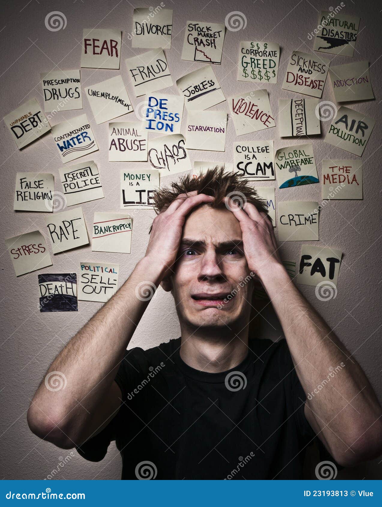 Worried about World Problems Stock Image Image of lies, disease 23193813