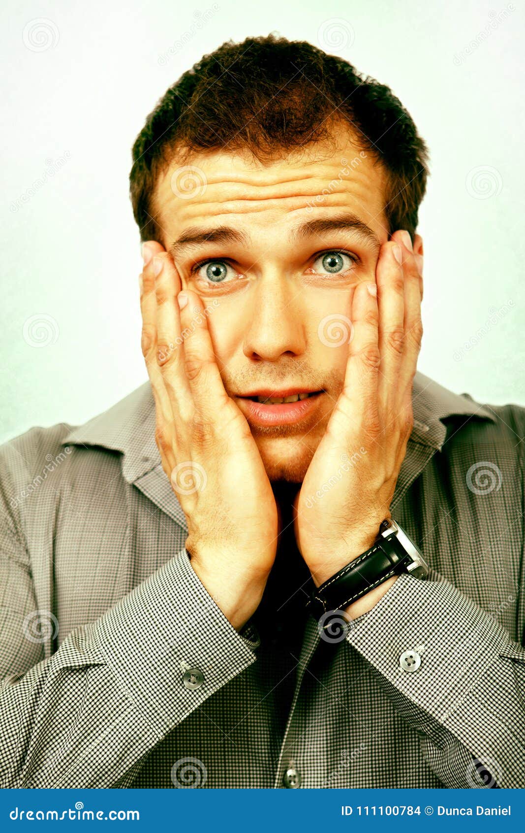 Worried Young Man Looking Scared And Anxious Stock Photo - Image Of