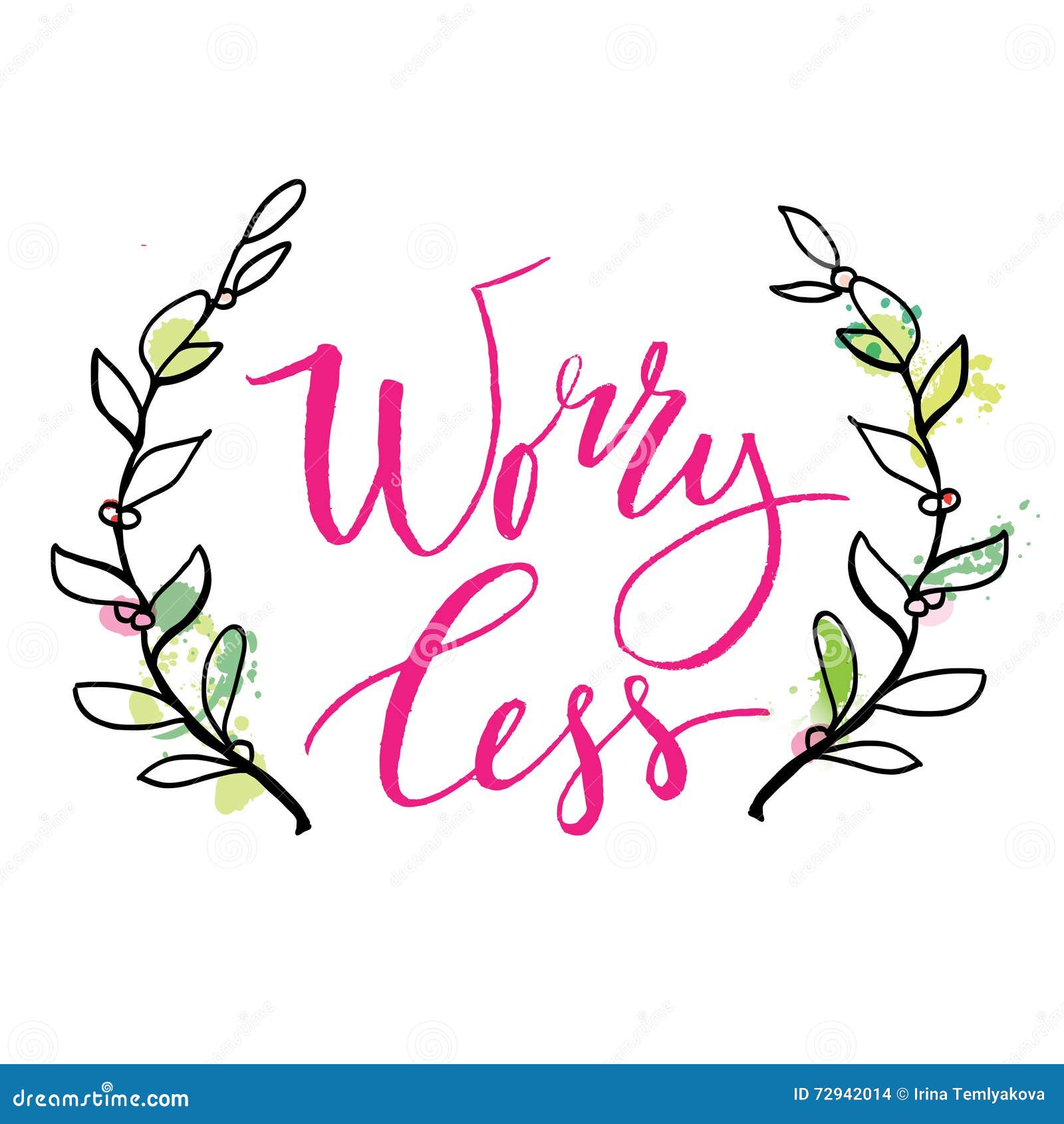 Worry Less Vector Text On Texture Background Stock Vector Image