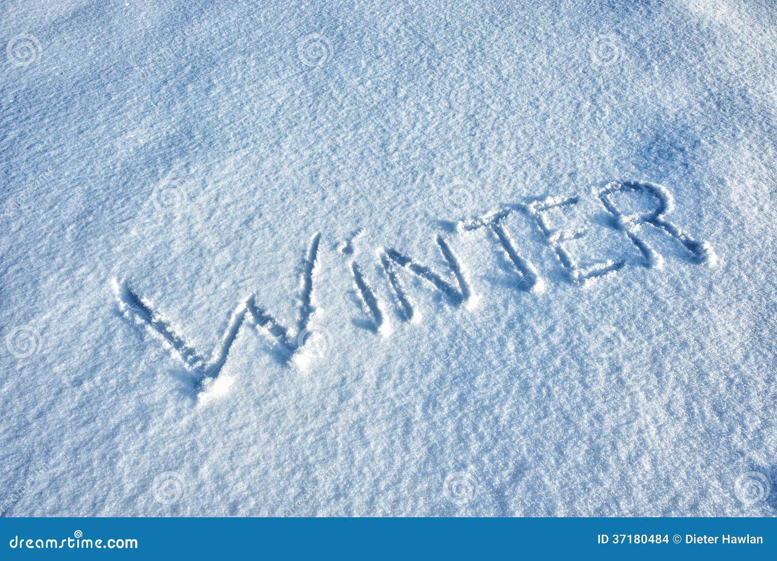 WortWinter Geschrieben in Schnee Stockfoto Bild von form, karte