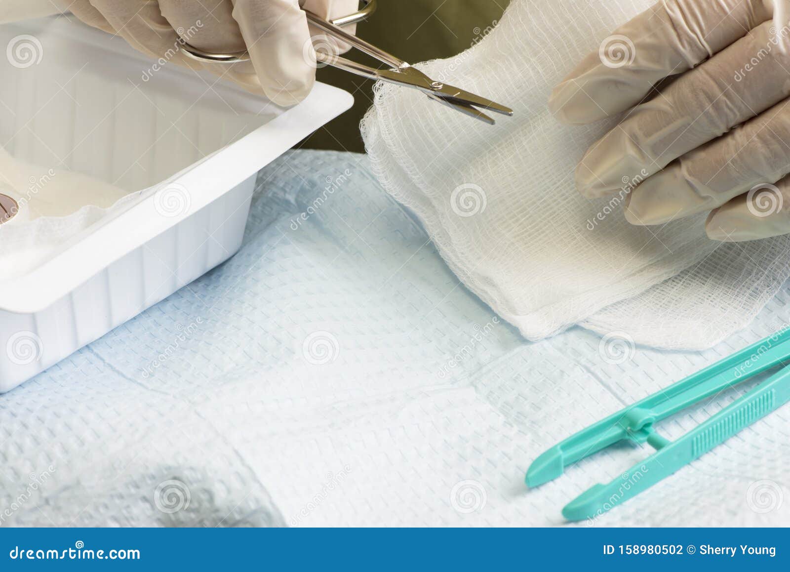 Wound Care Dressing Set. Wound Care Equipment In Hospital For Nurse