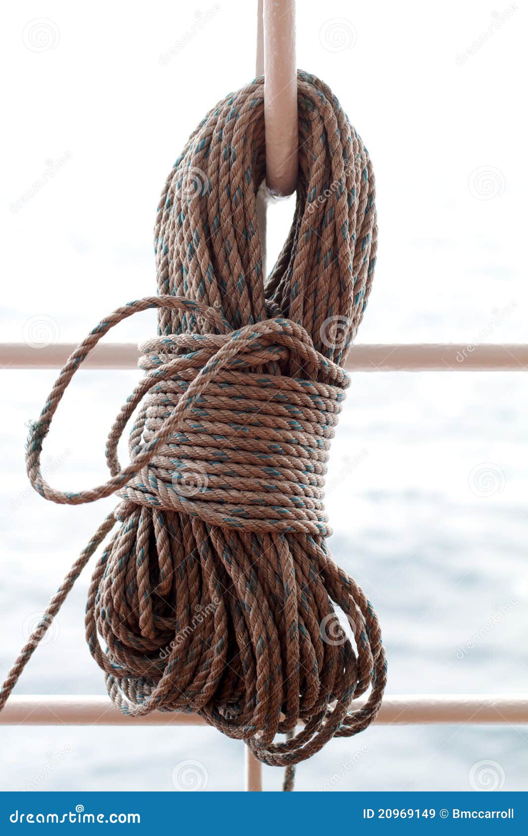 Wound Up Ship s Rope stock image. Image of secured, knot 20969149