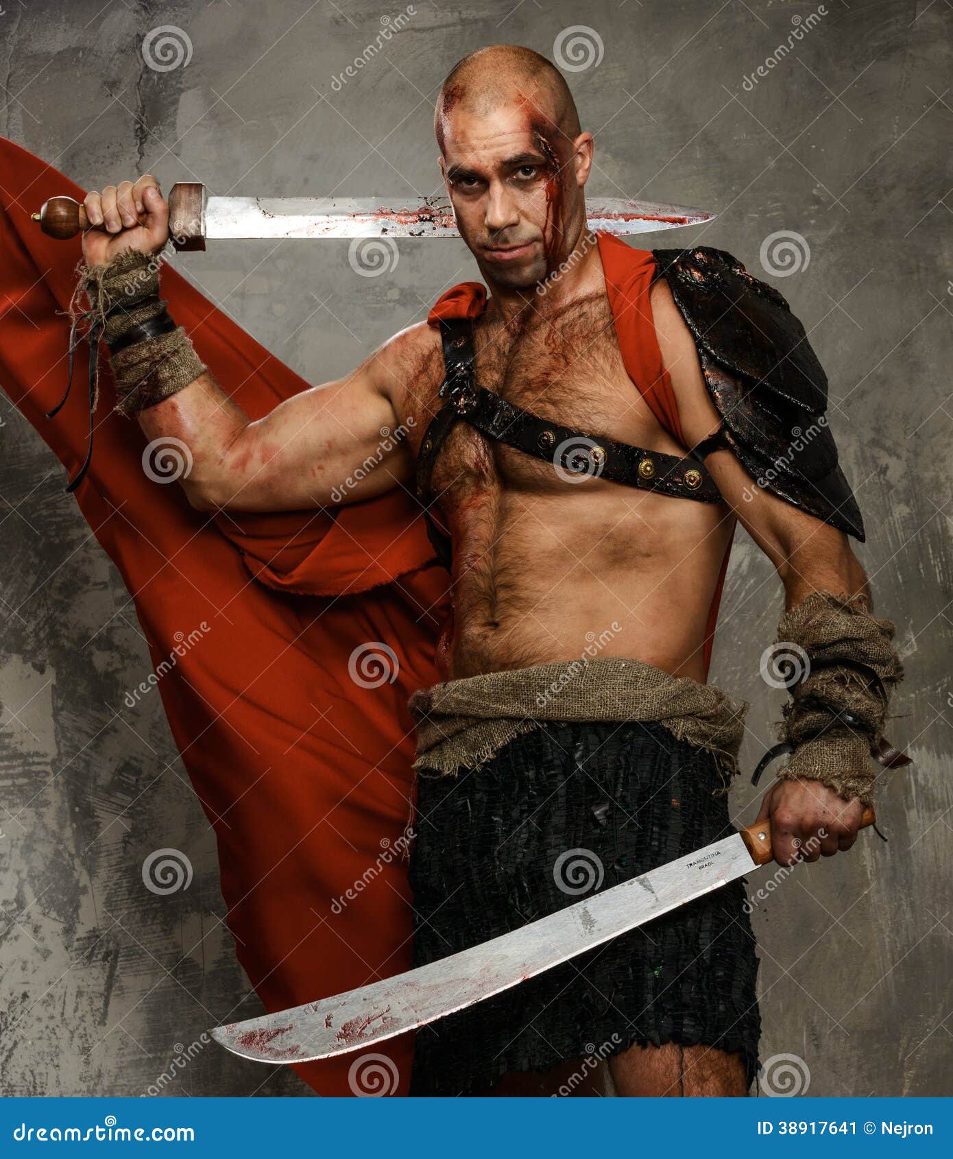 Wounded Gladiator with Sword Stock Image - Image of background, armed ...