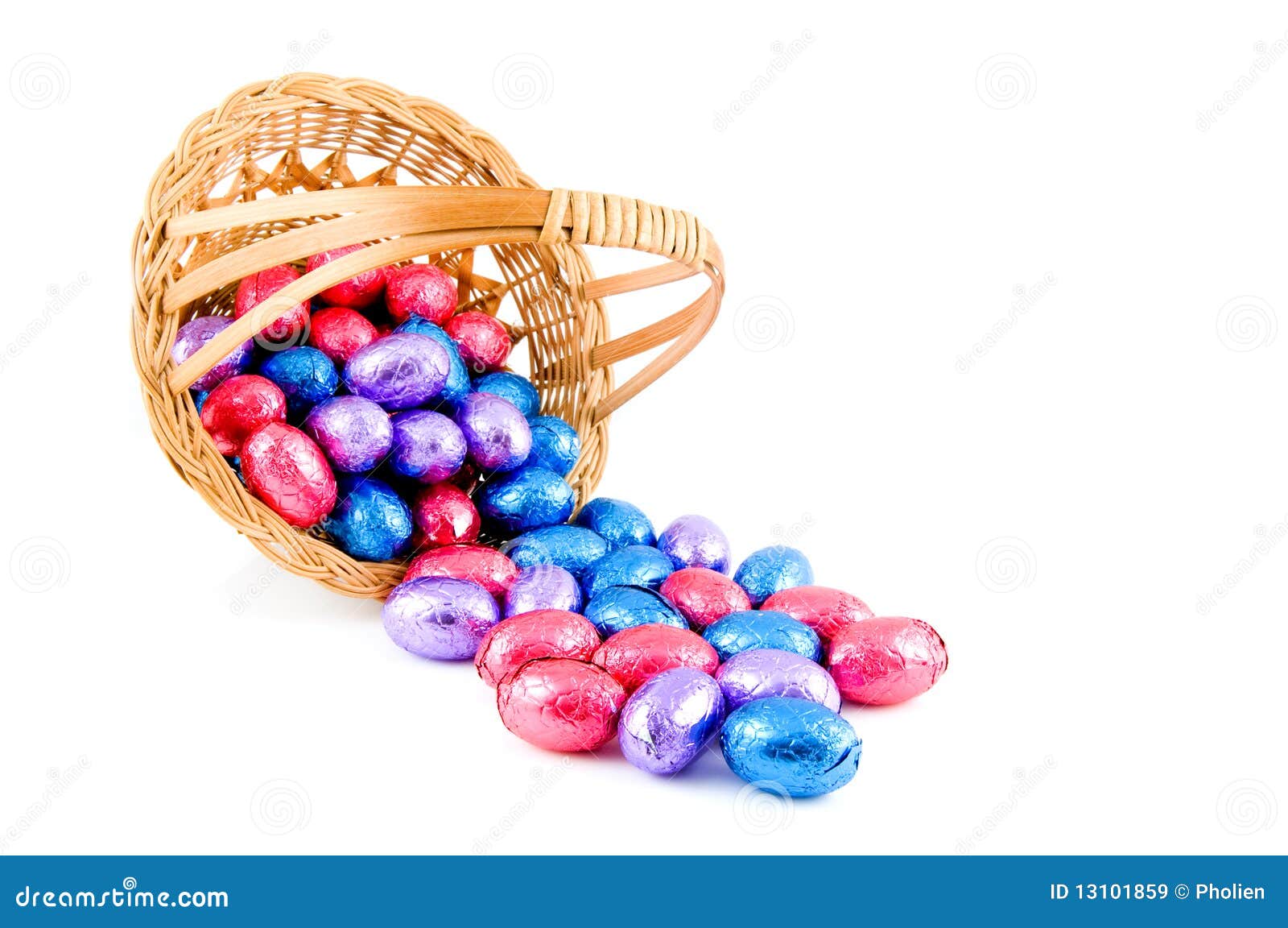 Woven Basket with Easter Eggs Stock Image Image of woven, milk 13101859