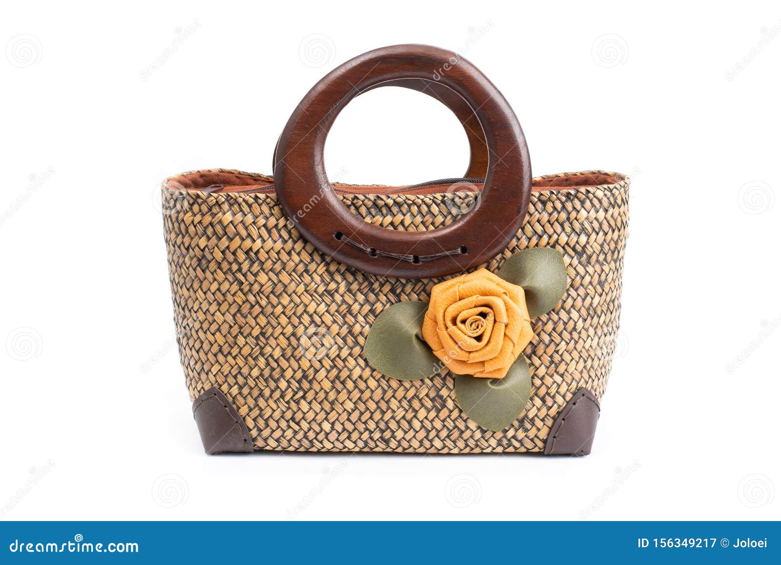 Woven Handmade Bag for Women,Thai Handicraft Woman Basketry Stock Image ...