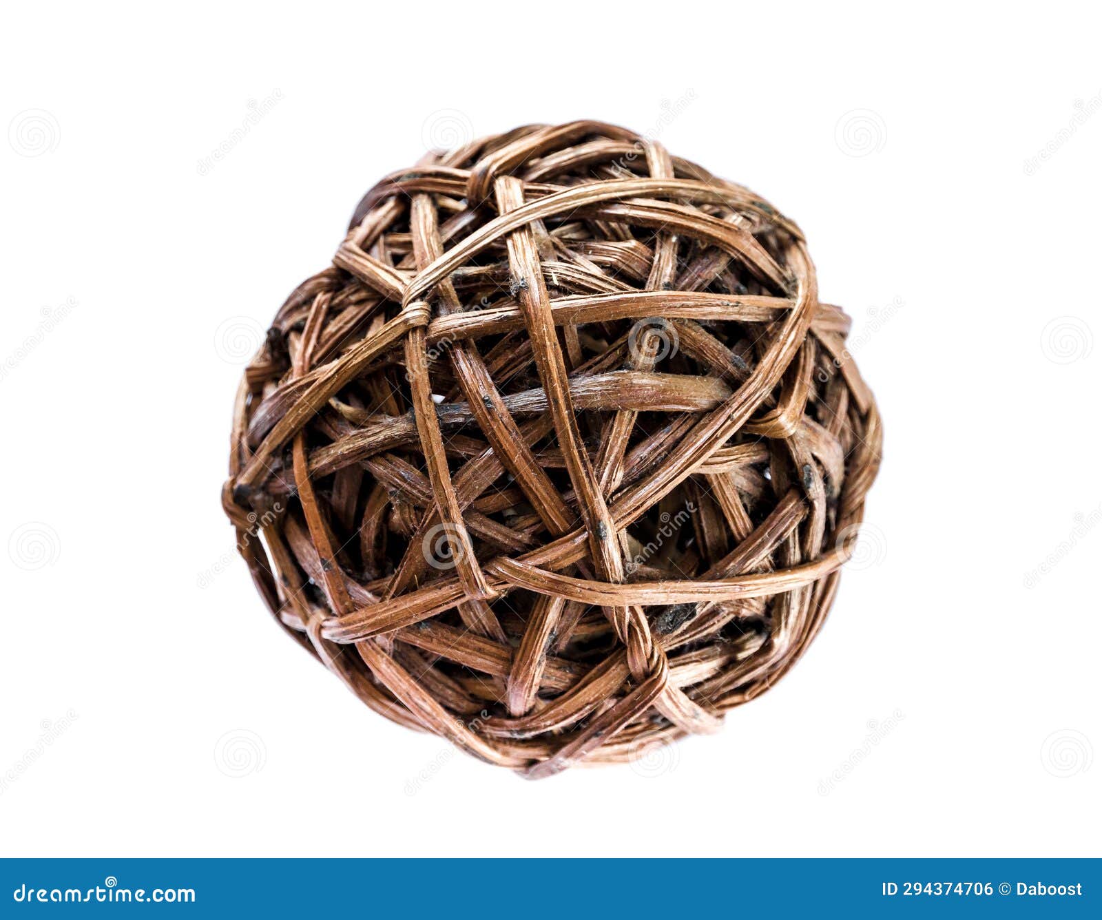 Woven Wicker Ball Isolated on White Background Stock Photo Image of natural, object 294374706