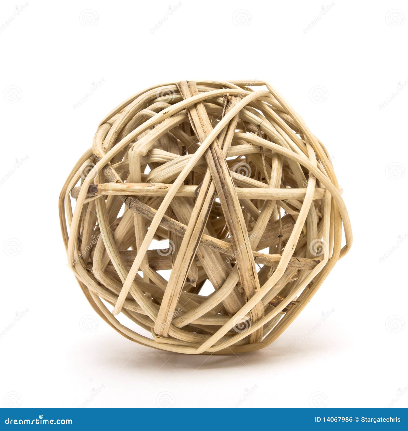 Woven wood ball stock photo. Image of texture, ball, decor 14067986