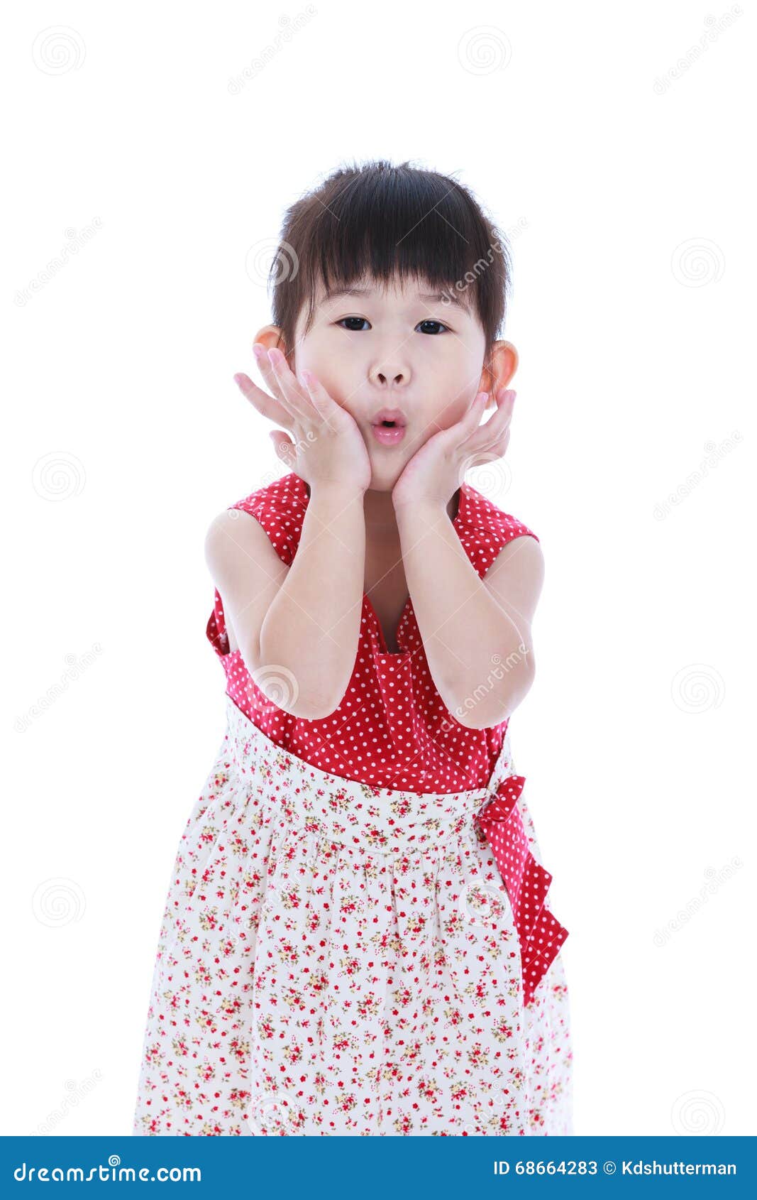 Wow Portrait Of A Lovely Little Asian Girl Holding Her