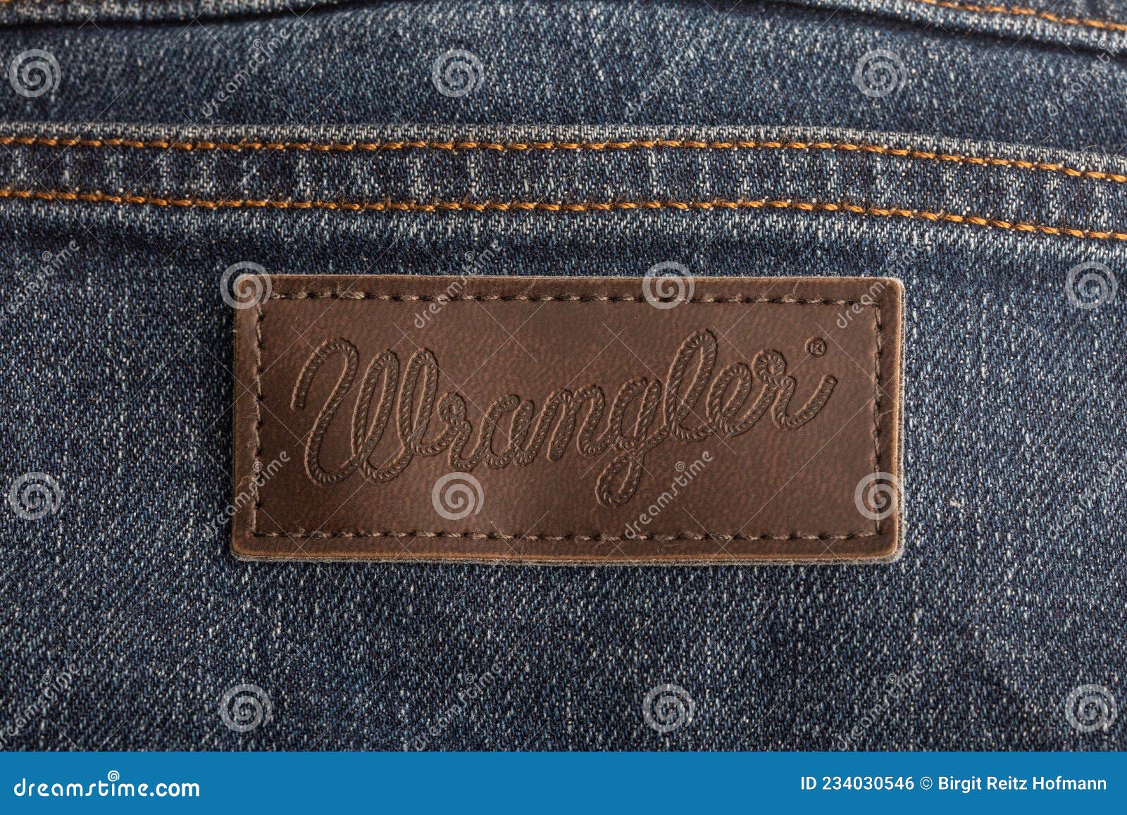 Wrangler Jeans Logo editorial photo. Image of garment - 234030546