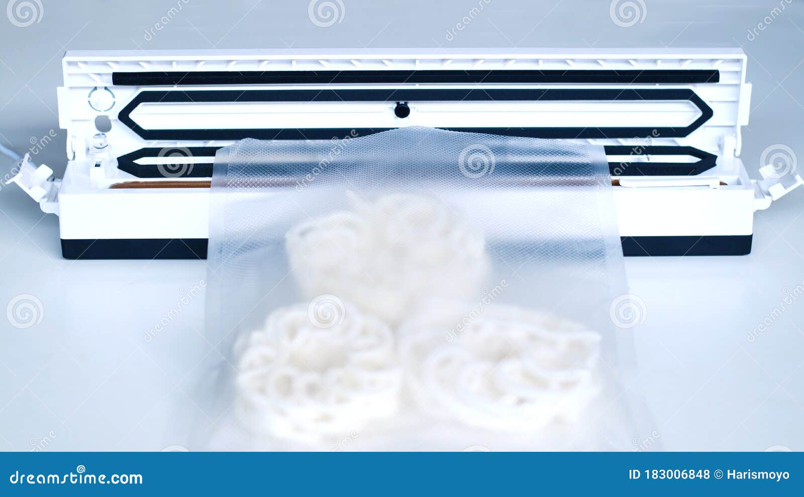 Wrap Food in Vacuum Machine Stock Photo Image of transparent, plastic
