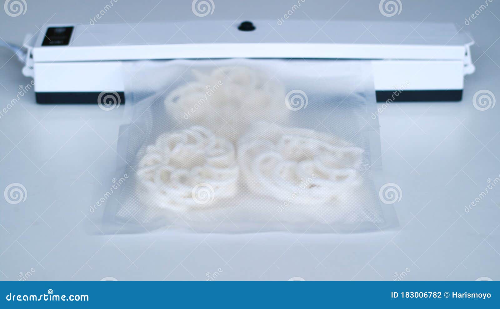 Wrap Food in Vacuum Machine Stock Photo Image of white, plastic