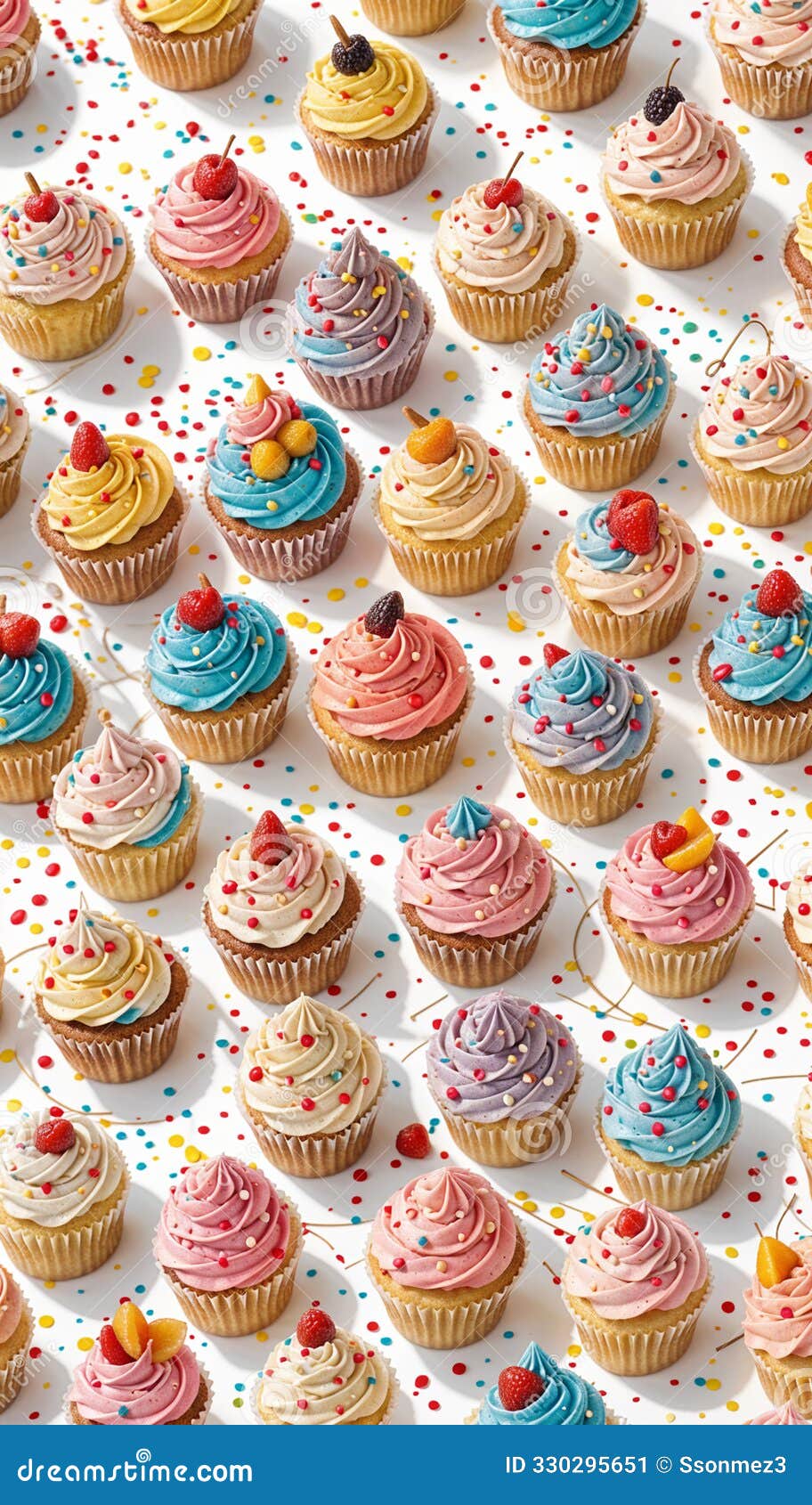seamless cupcake pattern diagonal repeatedly background wrap page